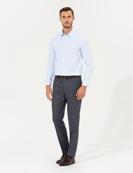 Açık Mavi Slim Fit Uzun Kollu Gömlek - 50259499011
