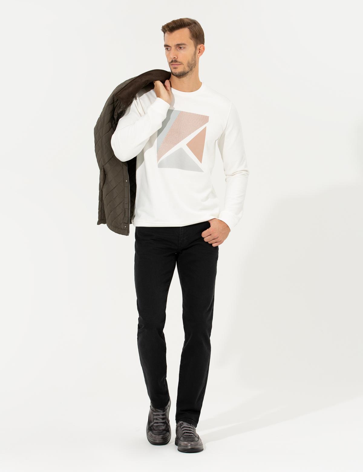 Siyah Straight Fit Jean Pantolon