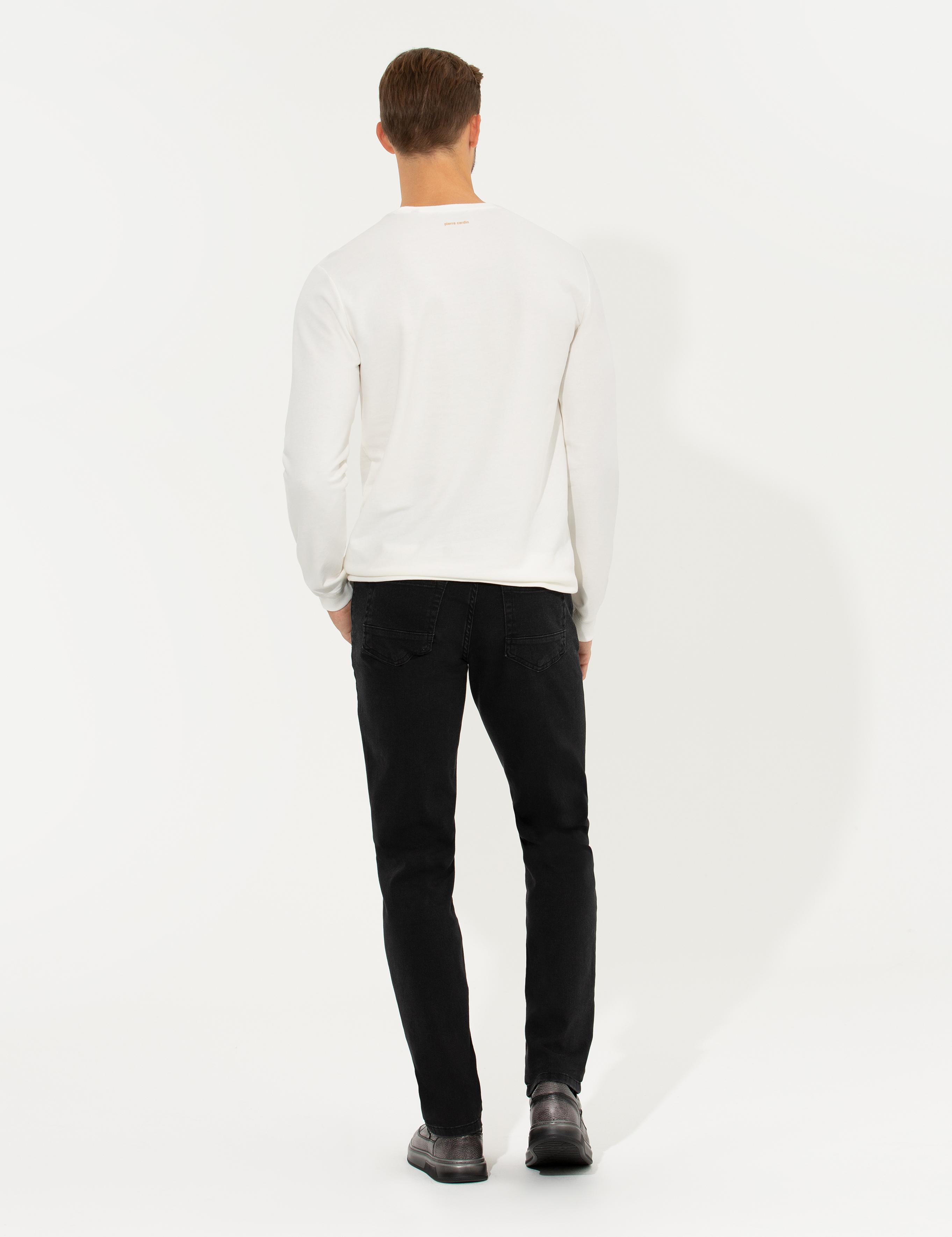 Siyah Straight Fit Jean Pantolon