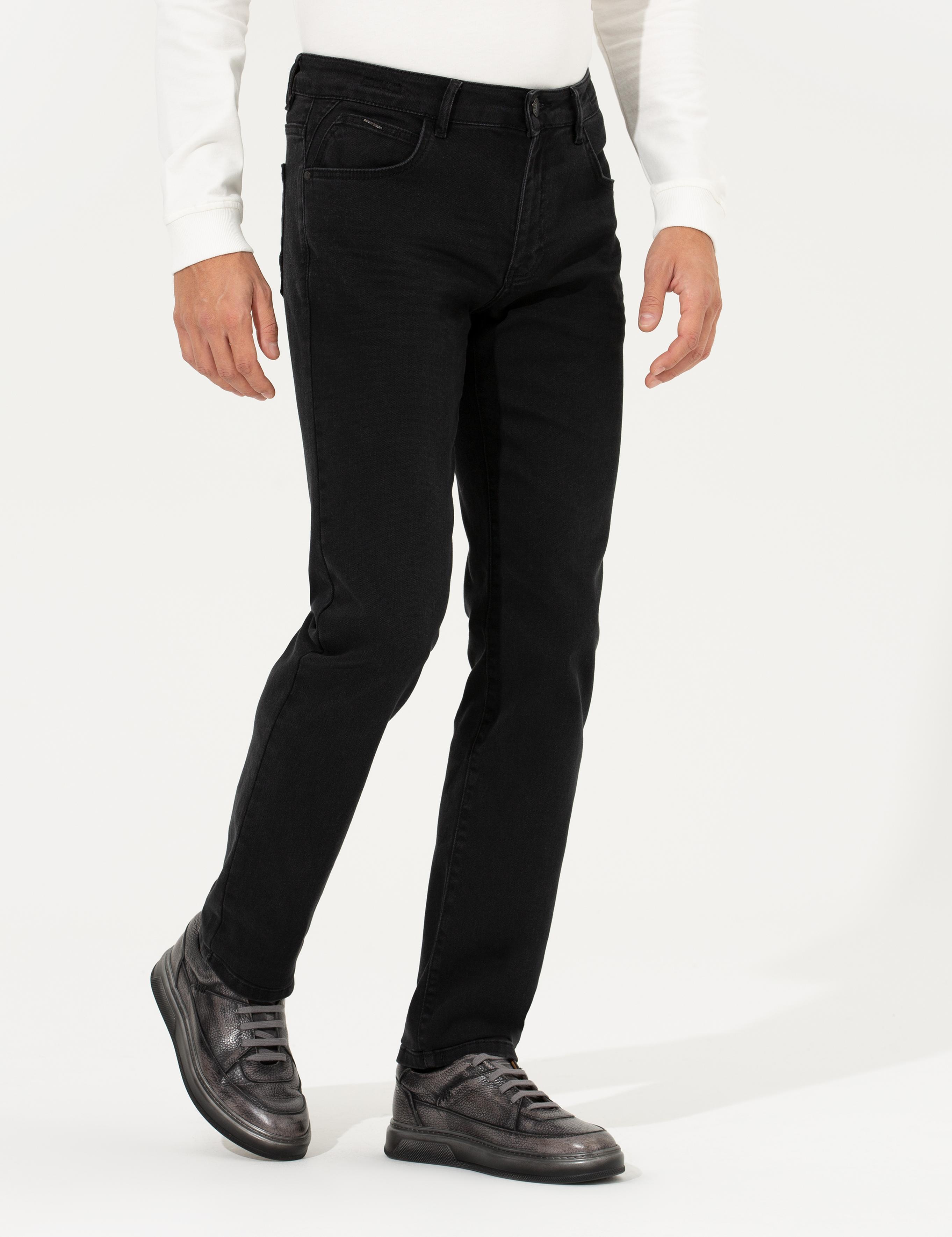 Siyah Straight Fit Jean Pantolon