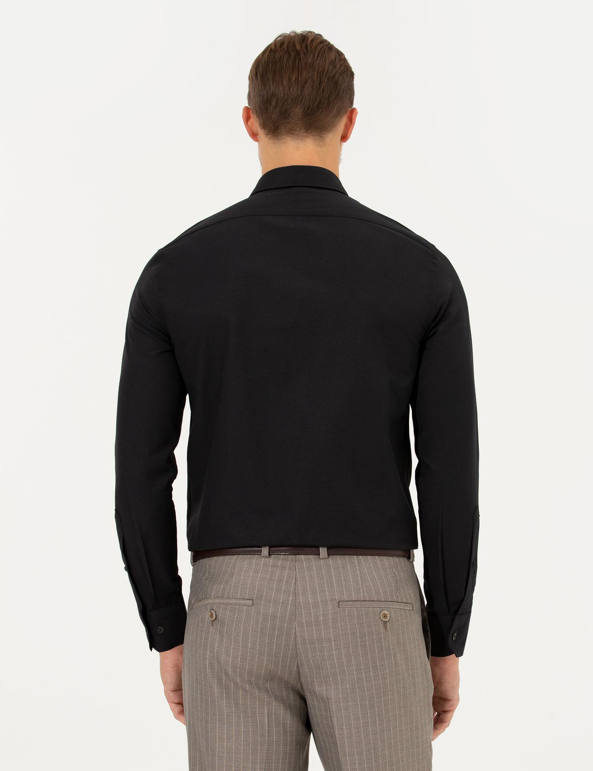 Siyah Slim Fit Oxford Gömlek - 50260068010