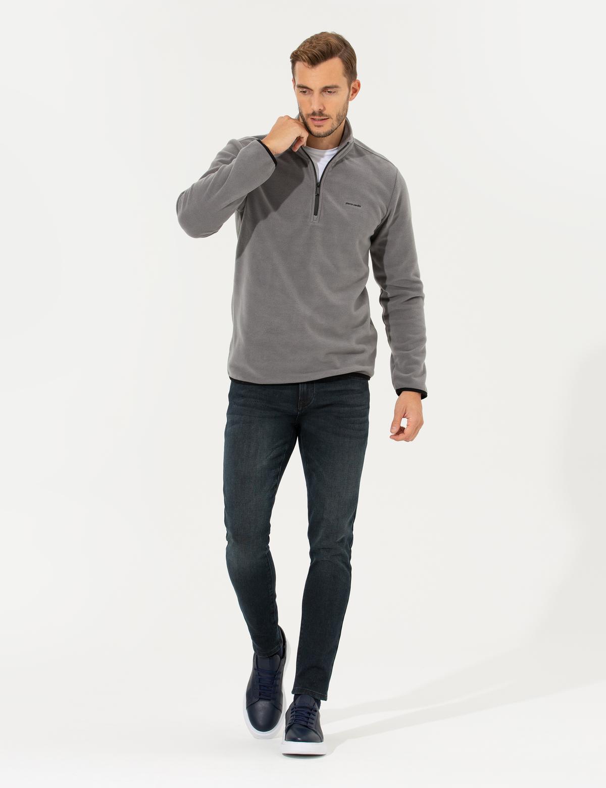 Koyu Gri Regular Fit Sweatshirt - 50262815046