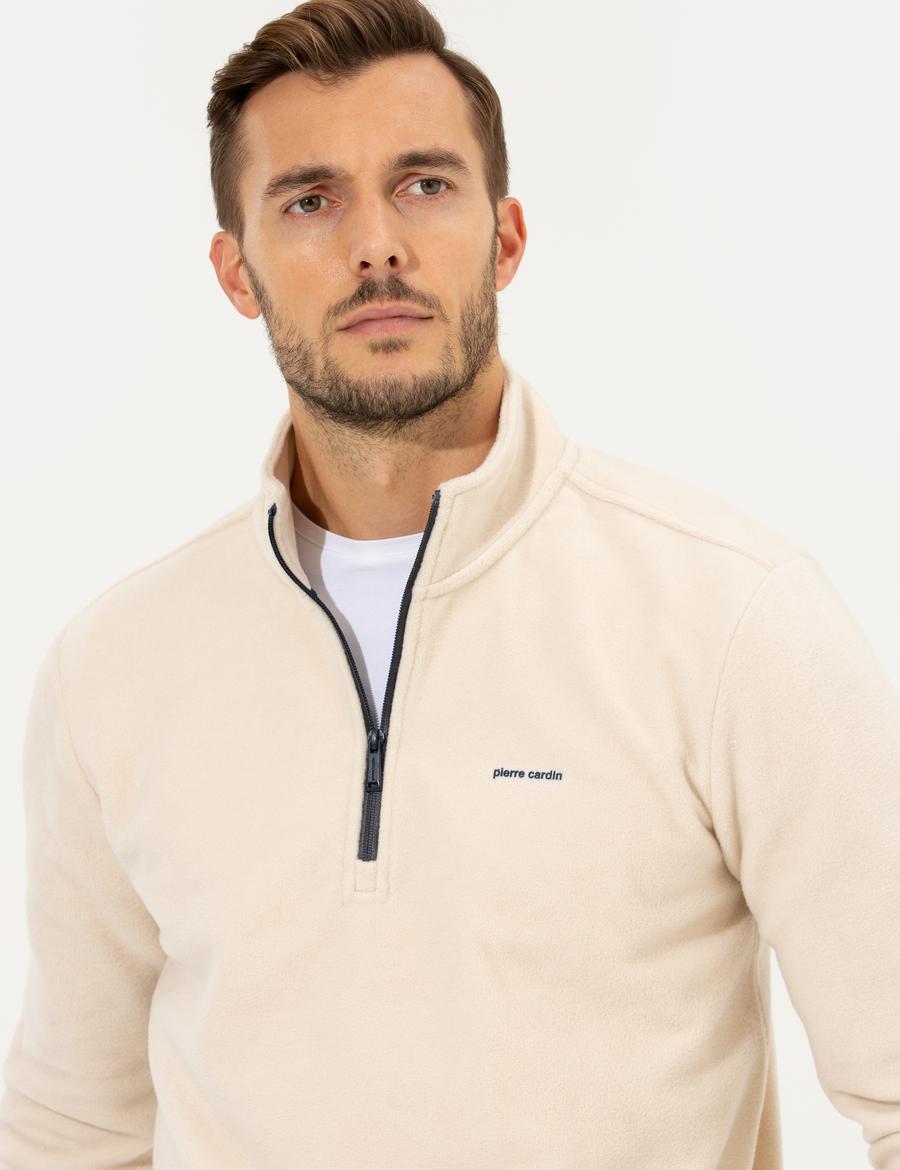 Bej Regular Fit Sweatshirt