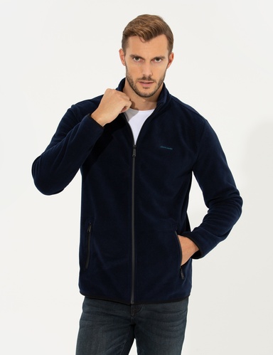 Lacivert Regular Fit Polar Hırka