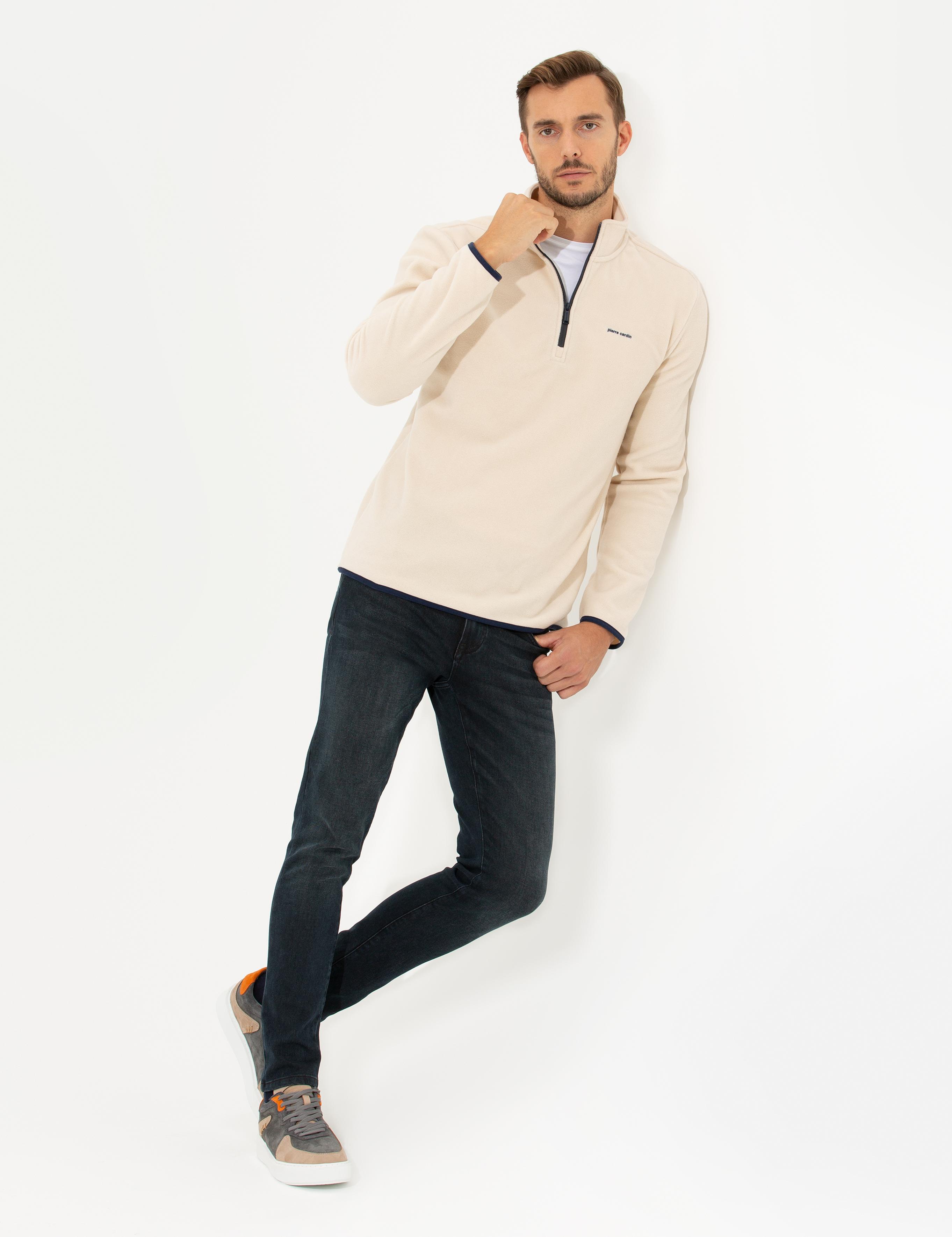 Bej Regular Fit Sweatshirt