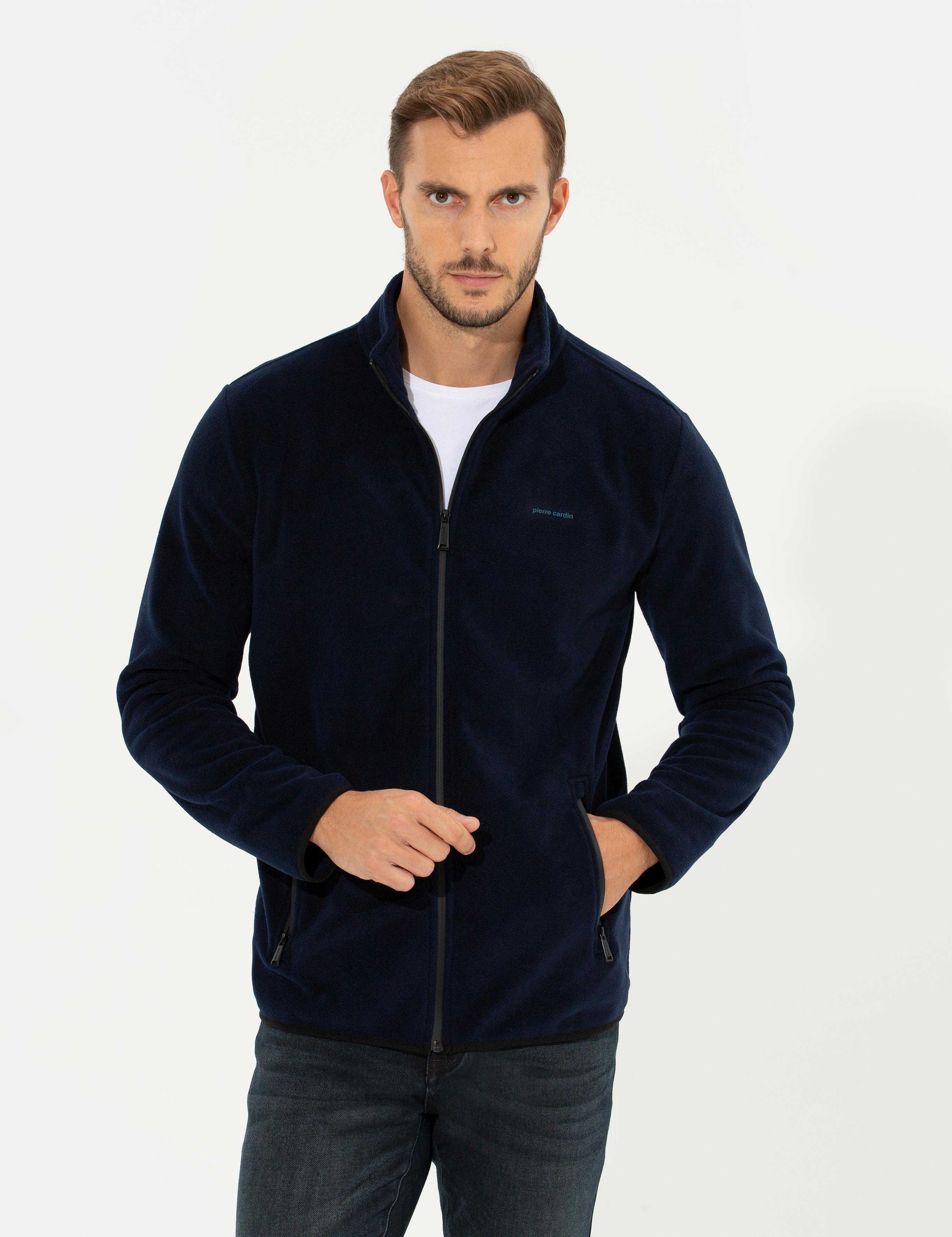 Lacivert Regular Fit Polar Hırka