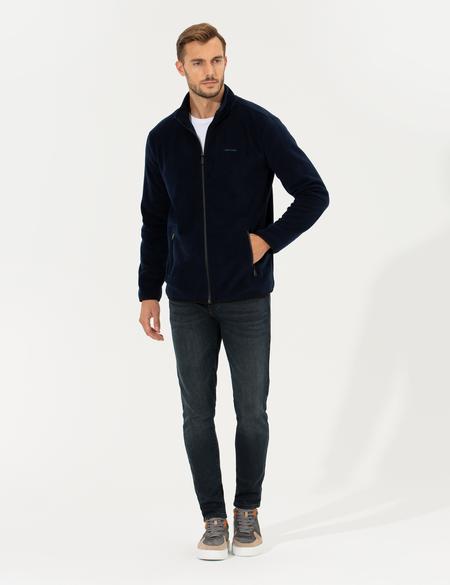 Lacivert Regular Fit Polar Hırka - 50262816024