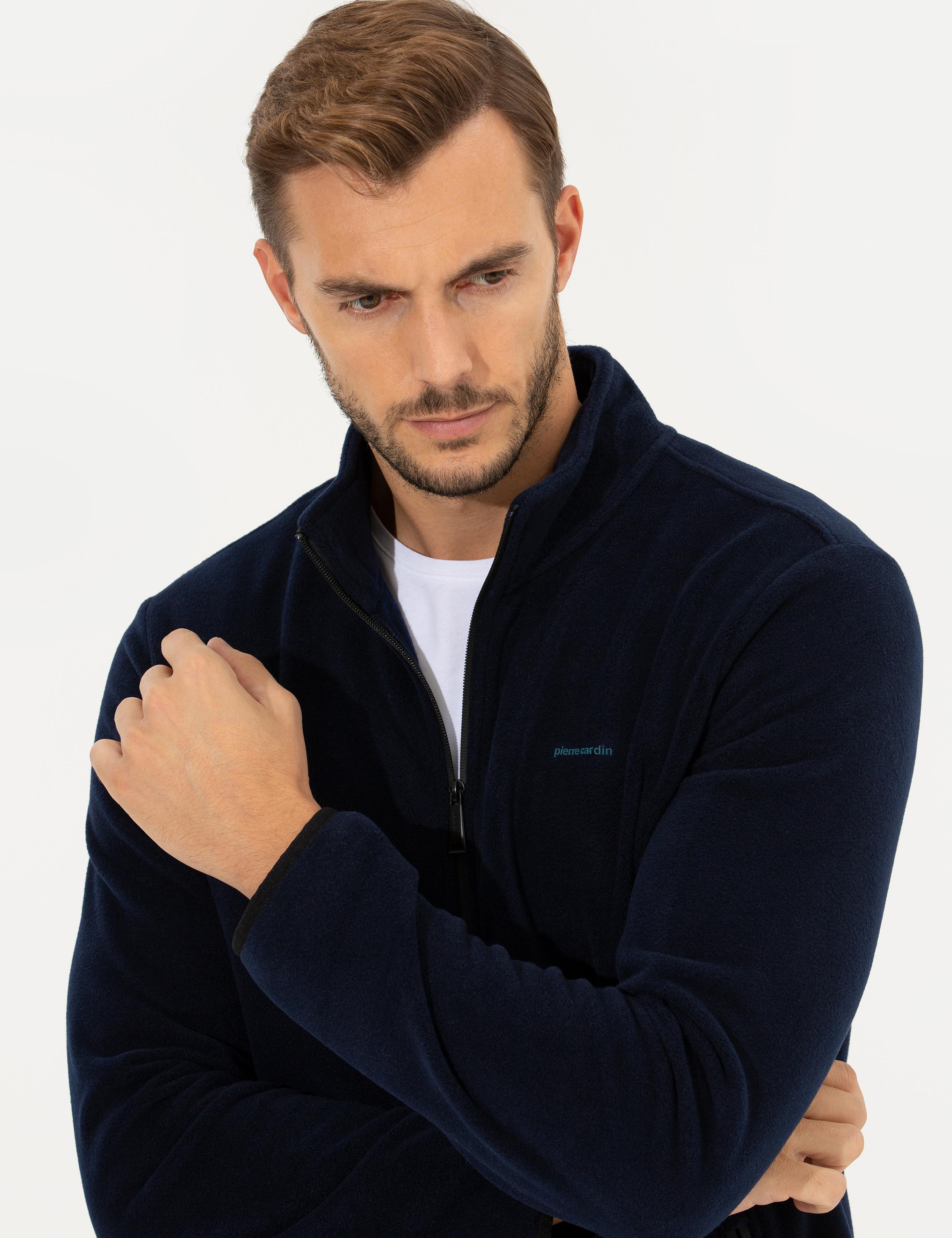 Lacivert Regular Fit Polar Hırka