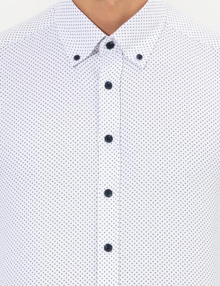 Lacivert Slim Fit Uzun Kollu Gömlek - 50266529014