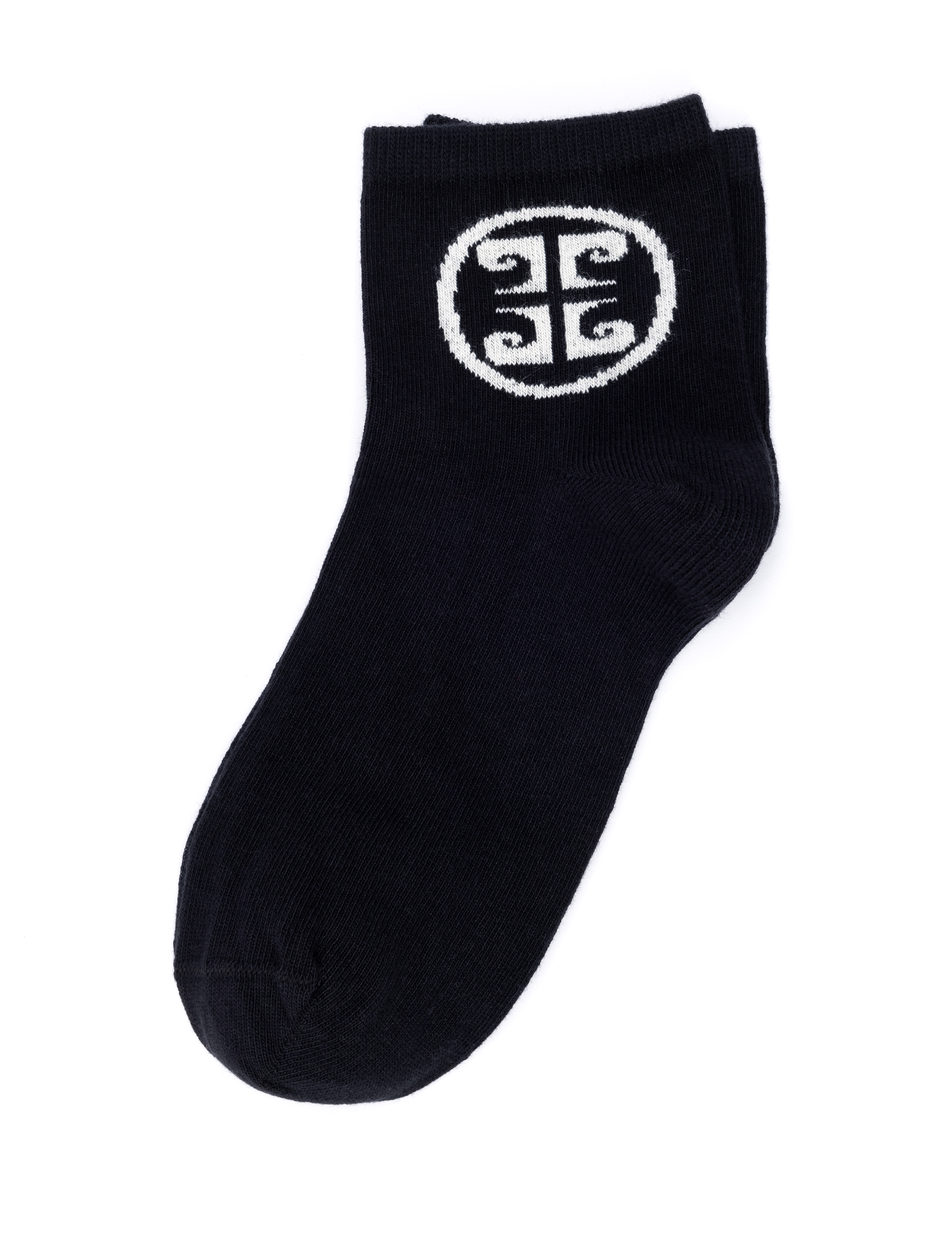 Kadın Kadın Siyah Logolu Kısa Çorap - Image 2