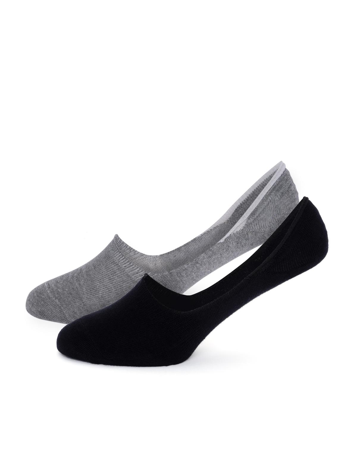 Kadın Siyah 2'li Babet Çorap - 50267493001