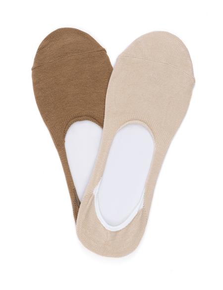 Kadın Krem 2'li Babet Çorap - 50267493003