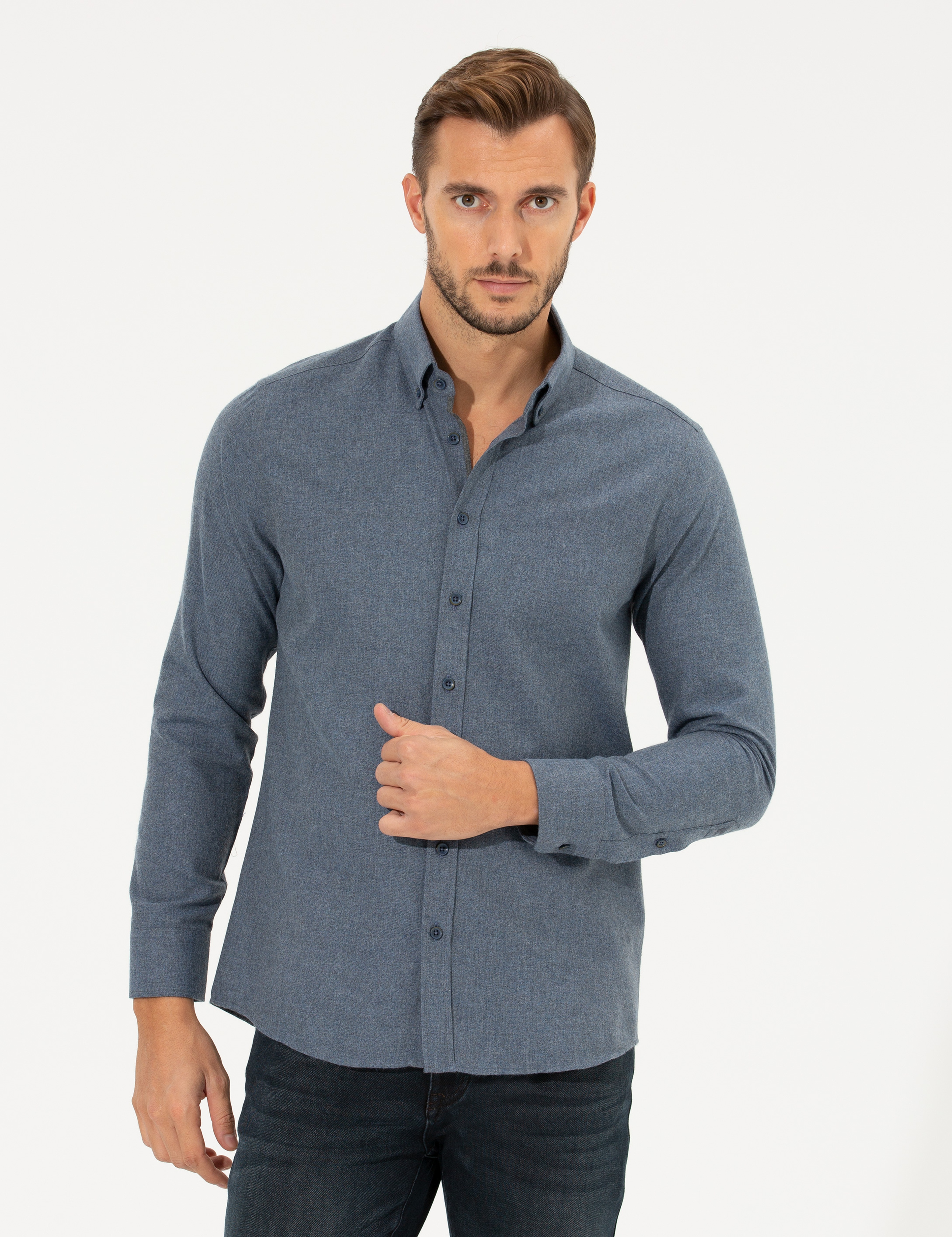 Saks Regular Fit Uzun Kollu Gömlek - Image 2