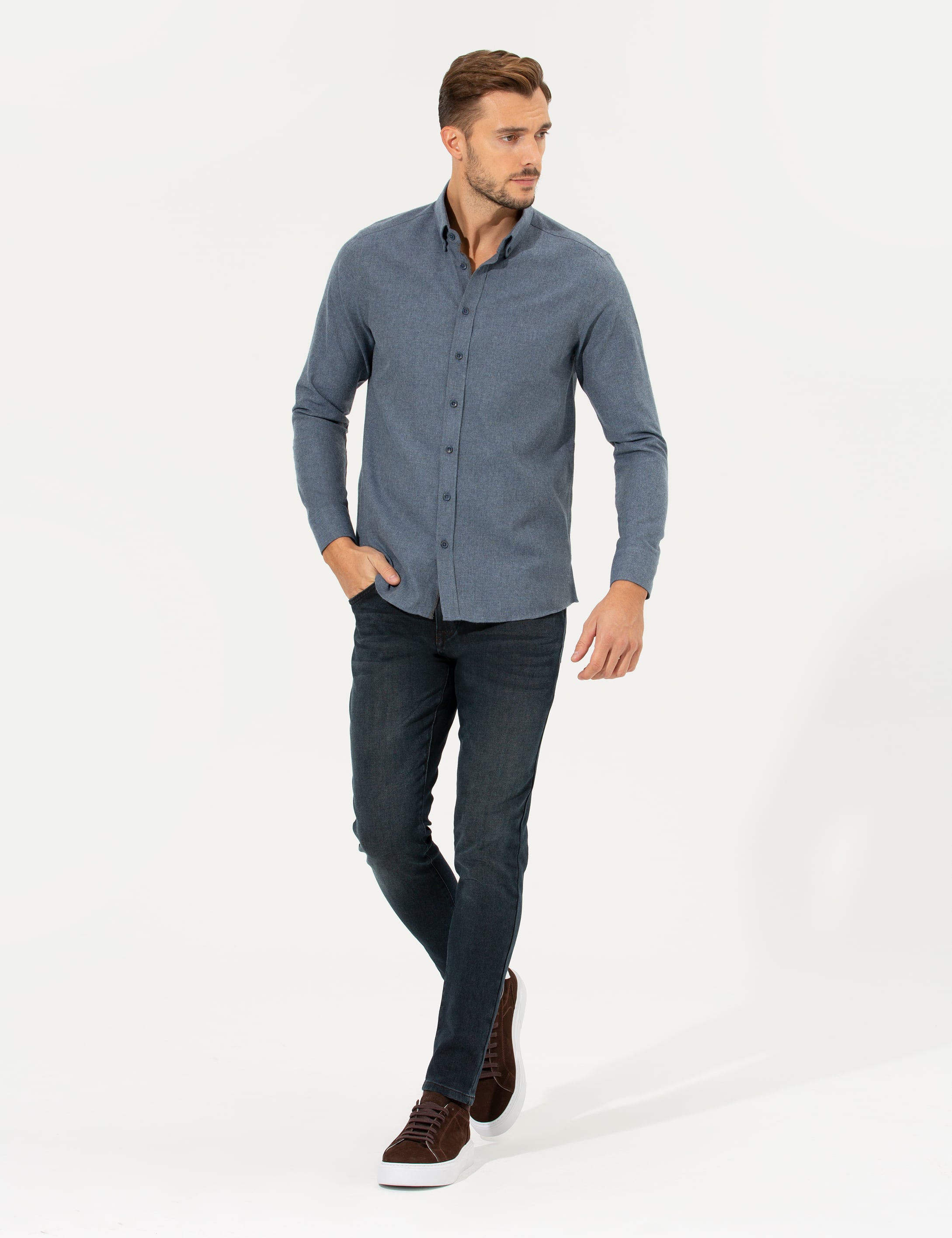 Saks Regular Fit Uzun Kollu Gömlek