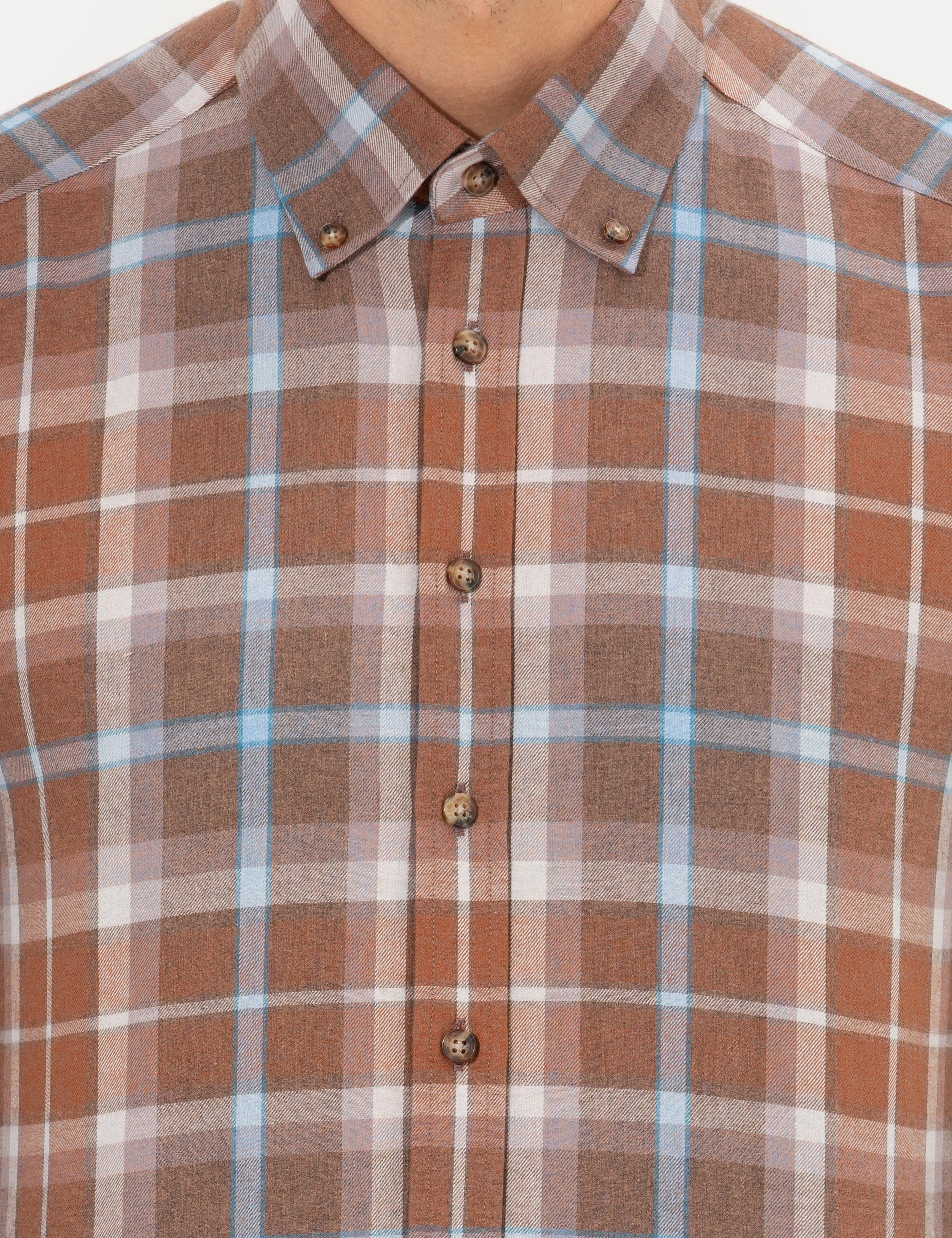 Bordo Regular Fit Uzun Kollu Gömlek - Image 6