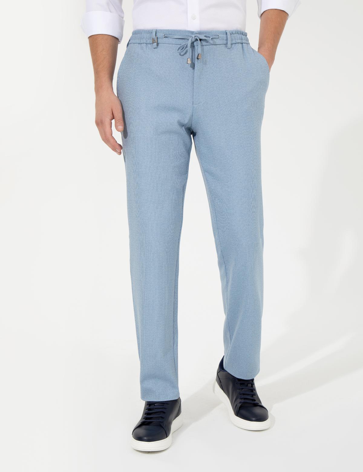 Açık Mavi Slim Fit Kumaş Pantolon - 50260440084