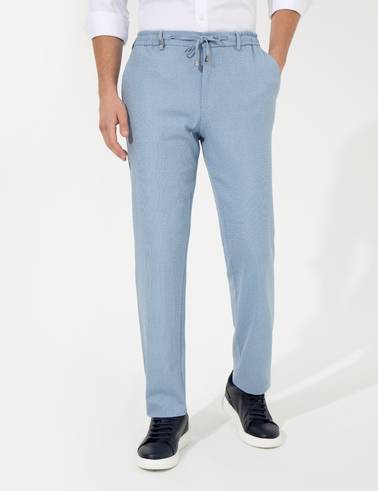 Açık Mavi Slim Fit Kumaş Pantolon