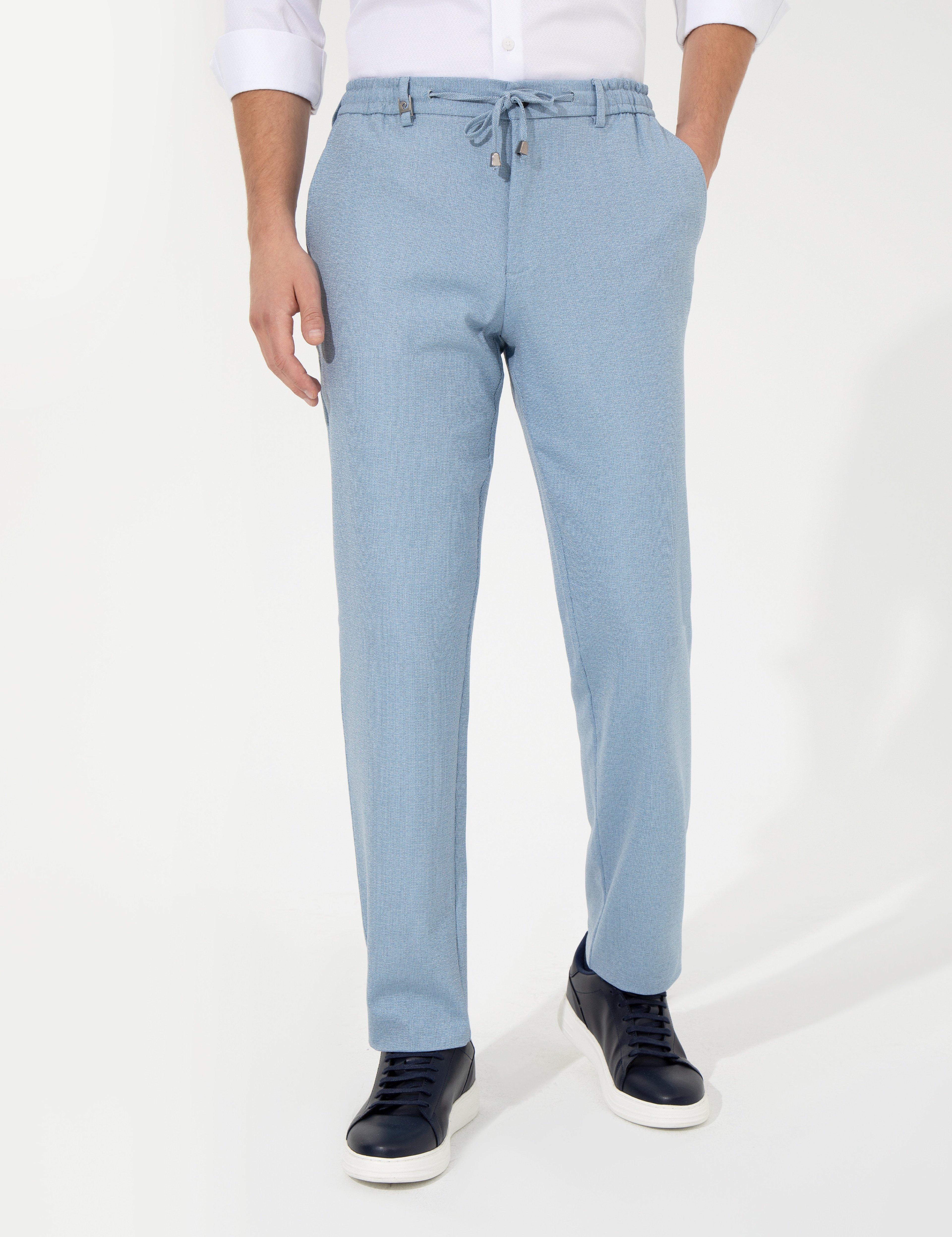 Açık Mavi Slim Fit Kumaş Pantolon - Image 2