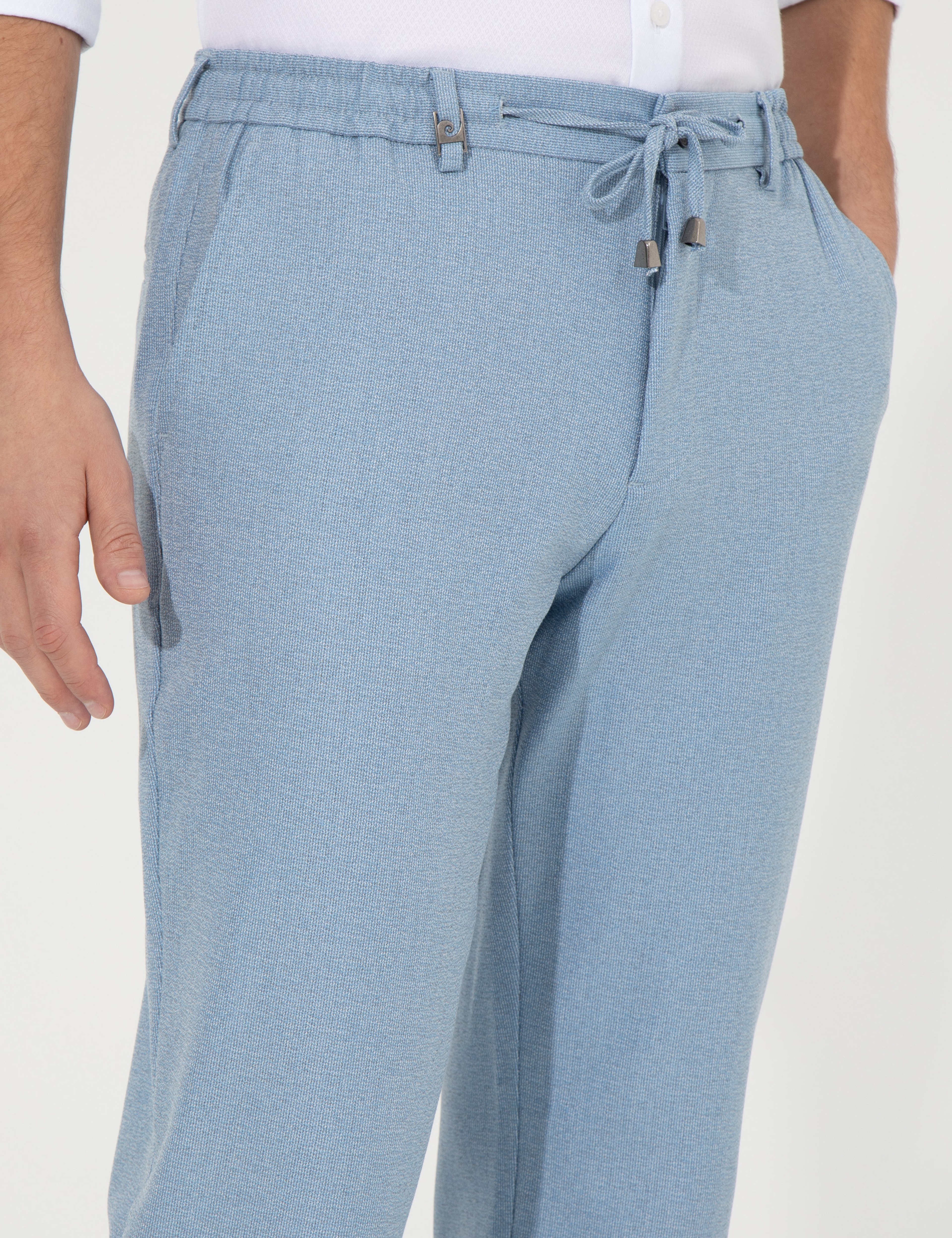 Açık Mavi Slim Fit Kumaş Pantolon