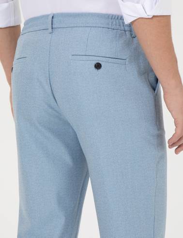 Açık Mavi Slim Fit Kumaş Pantolon