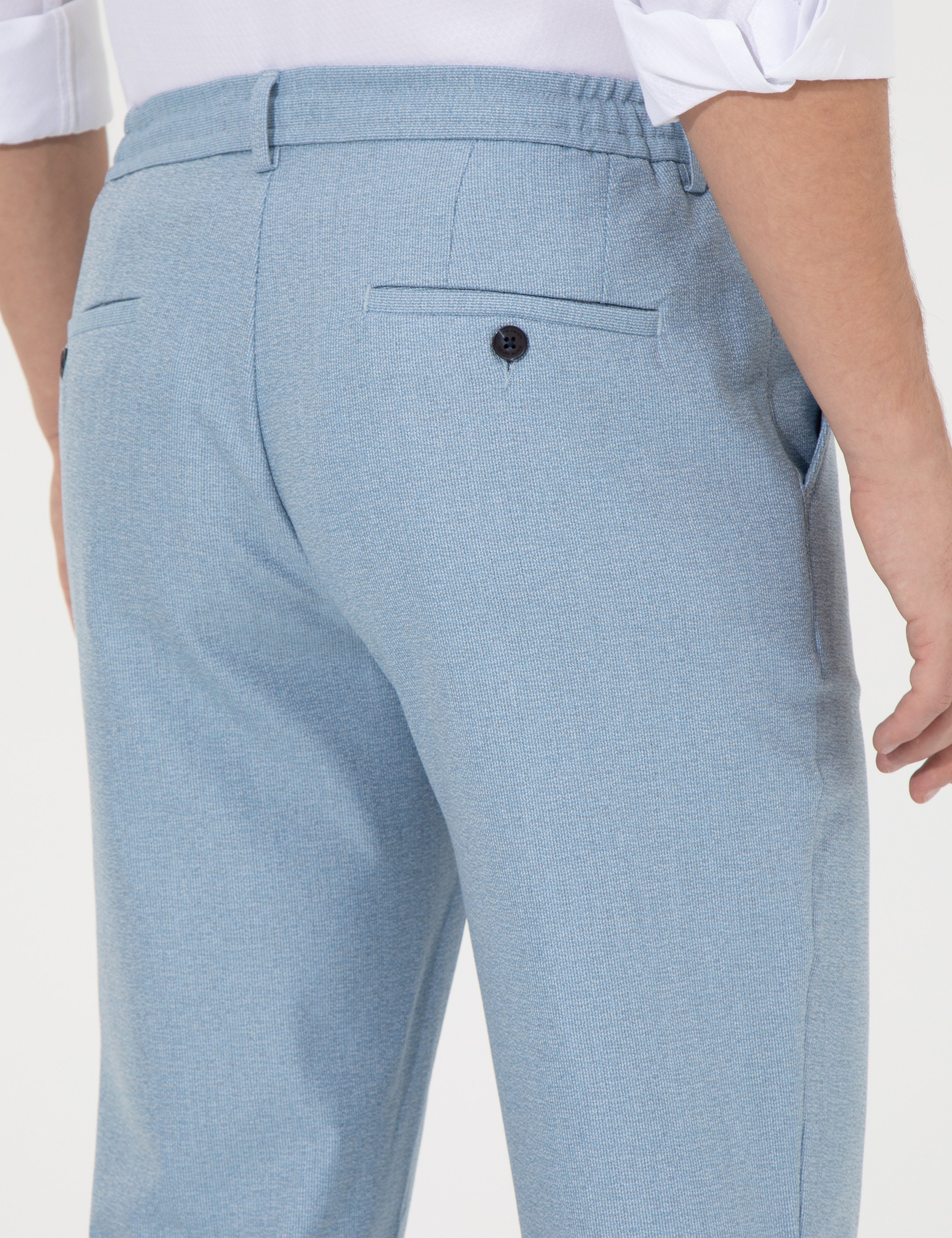 Açık Mavi Slim Fit Kumaş Pantolon