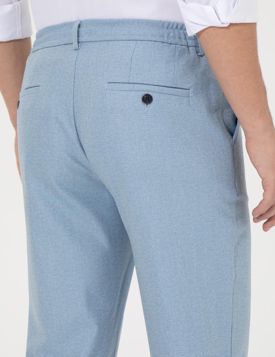 Açık Mavi Slim Fit Kumaş Pantolon