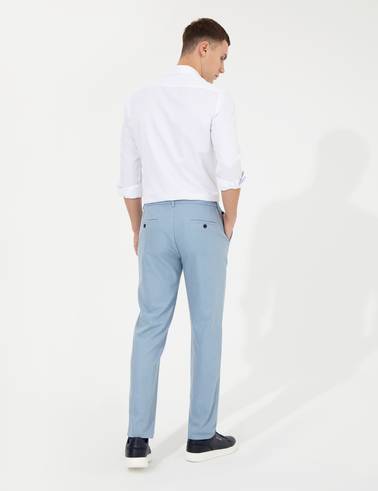Açık Mavi Slim Fit Kumaş Pantolon