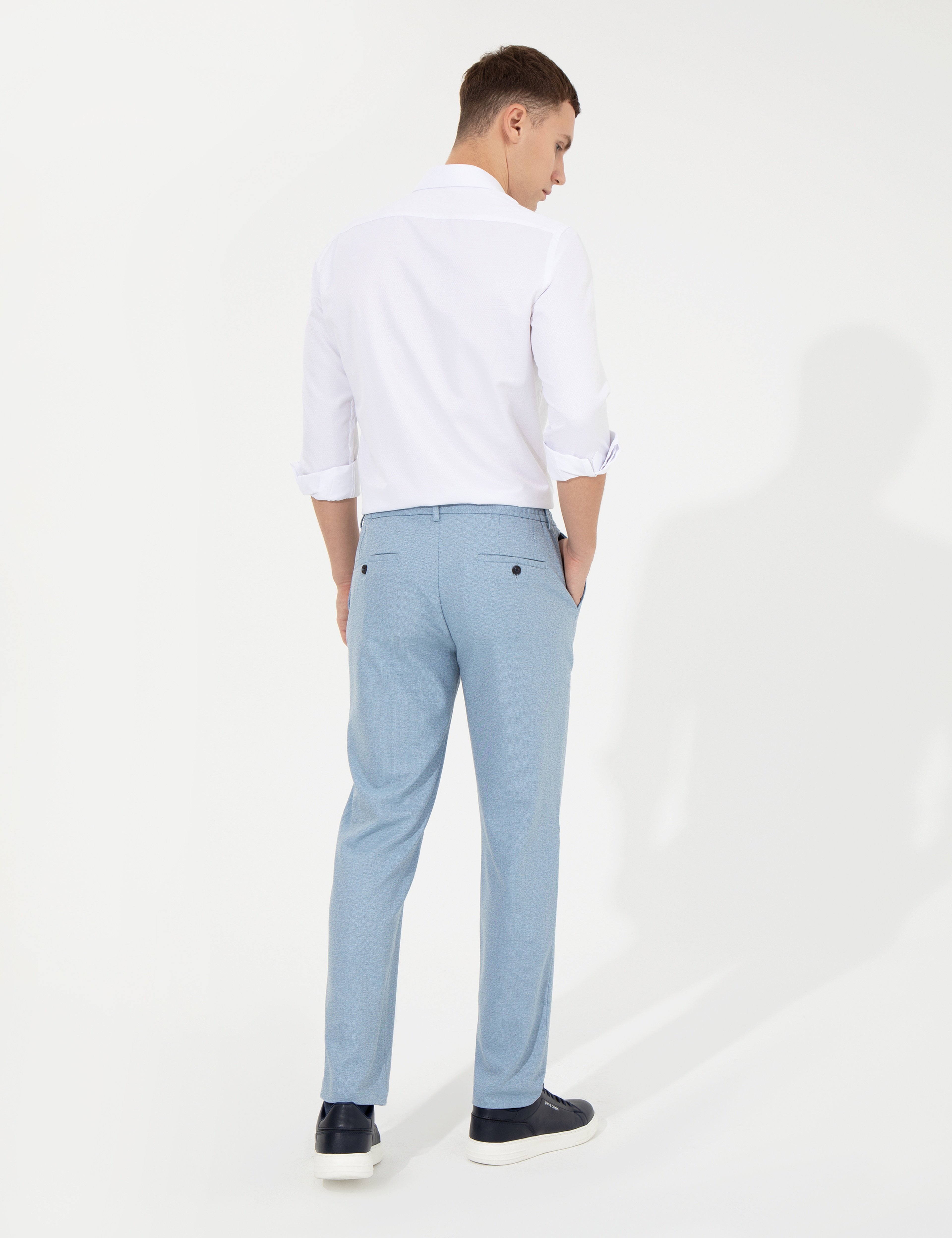 Açık Mavi Slim Fit Kumaş Pantolon