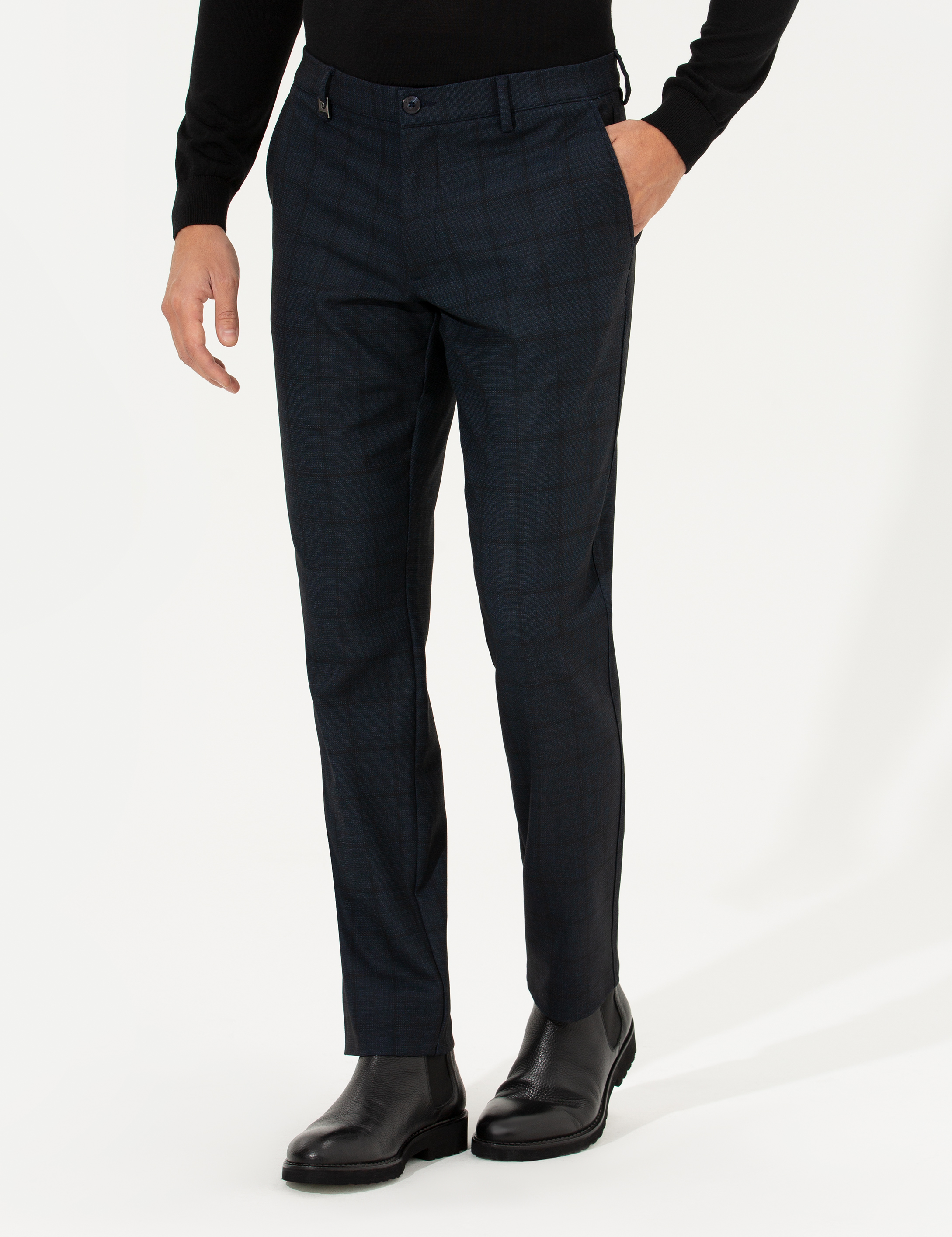 Lacivert Slim Fit Kumaş Pantolon - Image 2