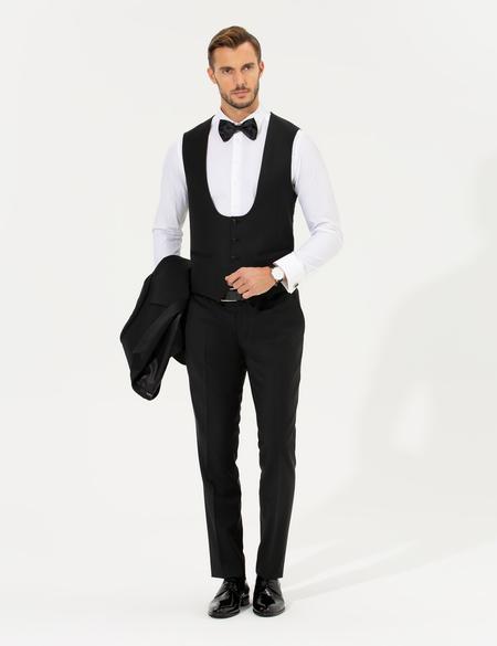 Siyah Slim Fit Smokin - 50229966017