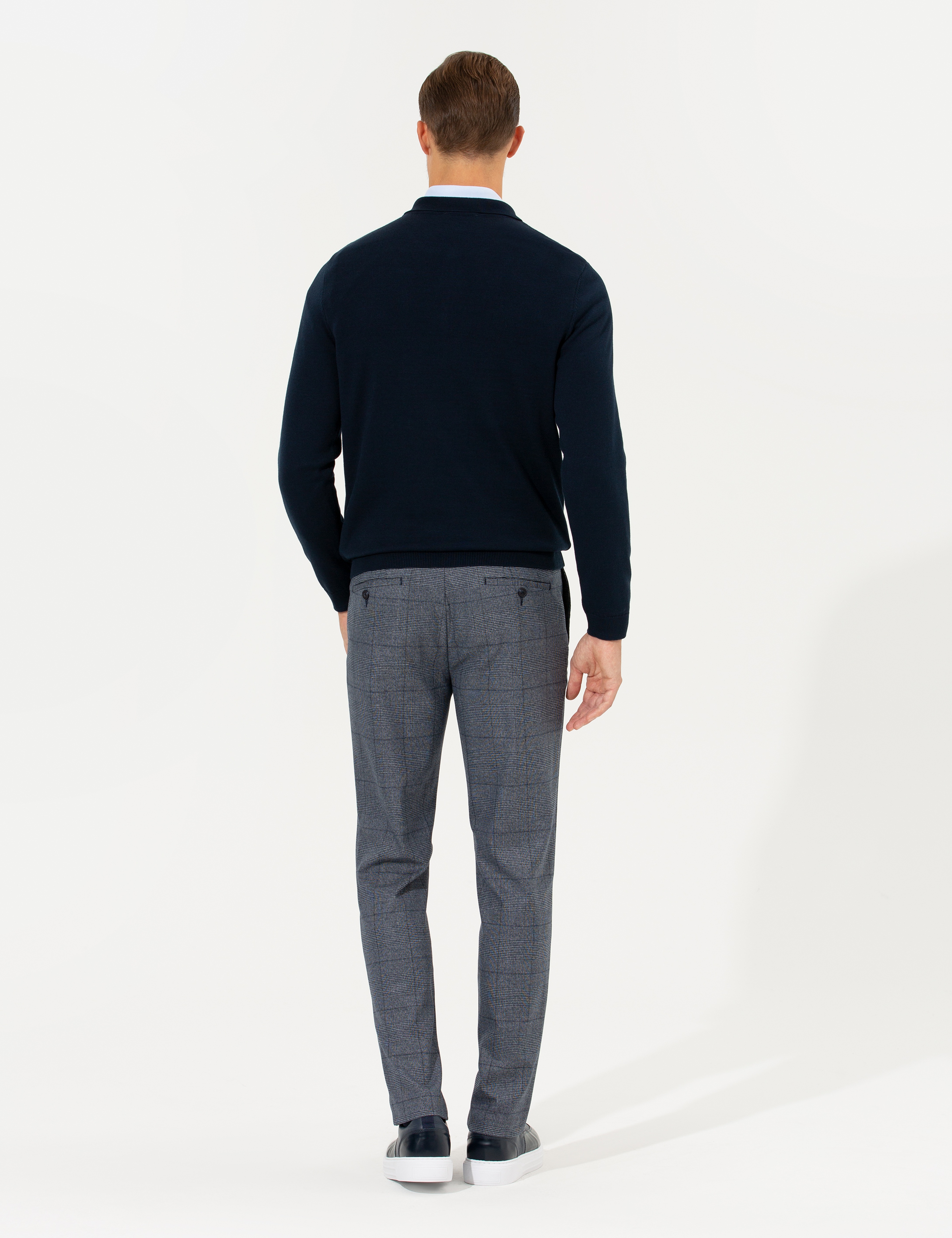 Lacivert Slim Fit Kumaş Pantolon - Image 4