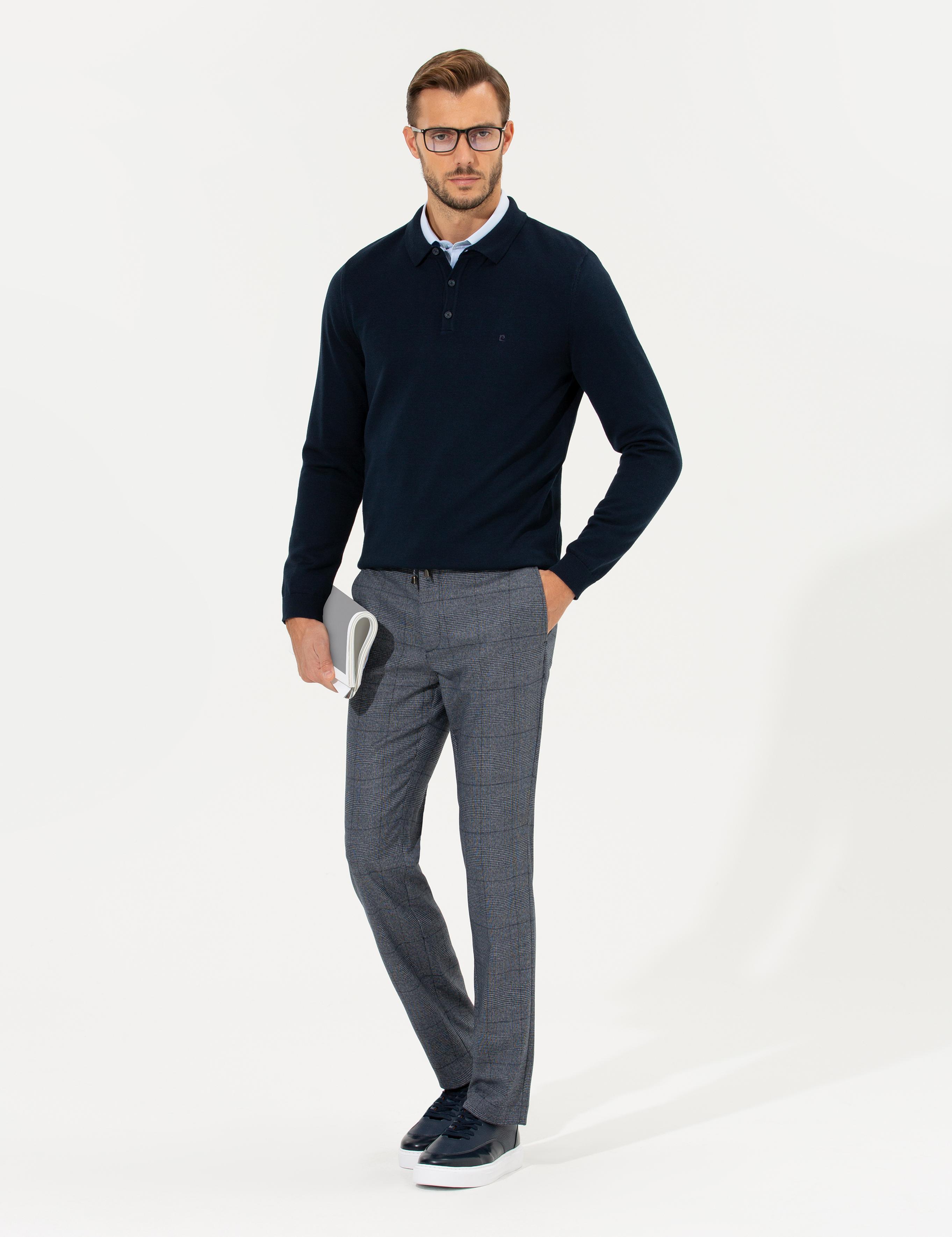 Lacivert Slim Fit Kumaş Pantolon