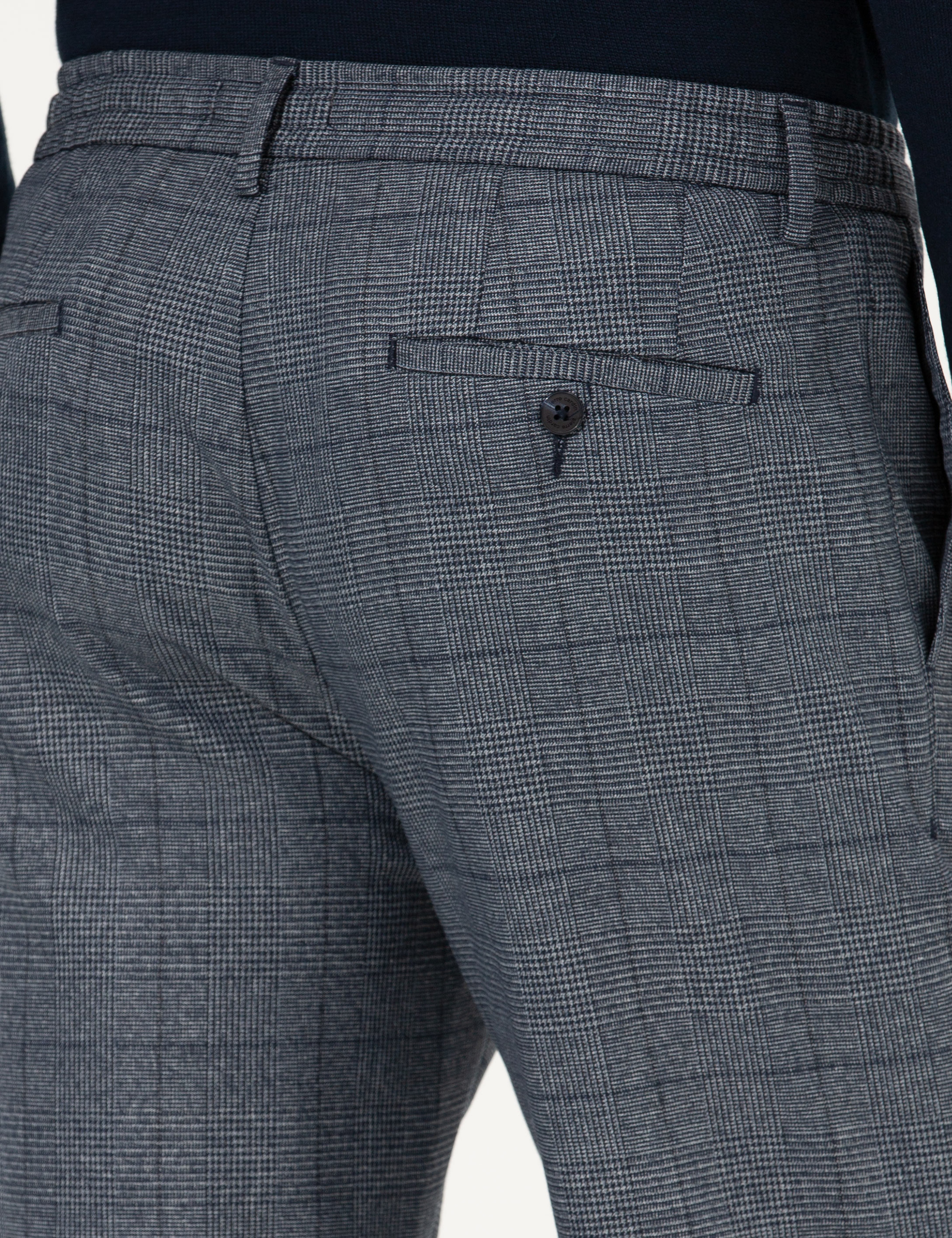 Lacivert Slim Fit Kumaş Pantolon - Image 7
