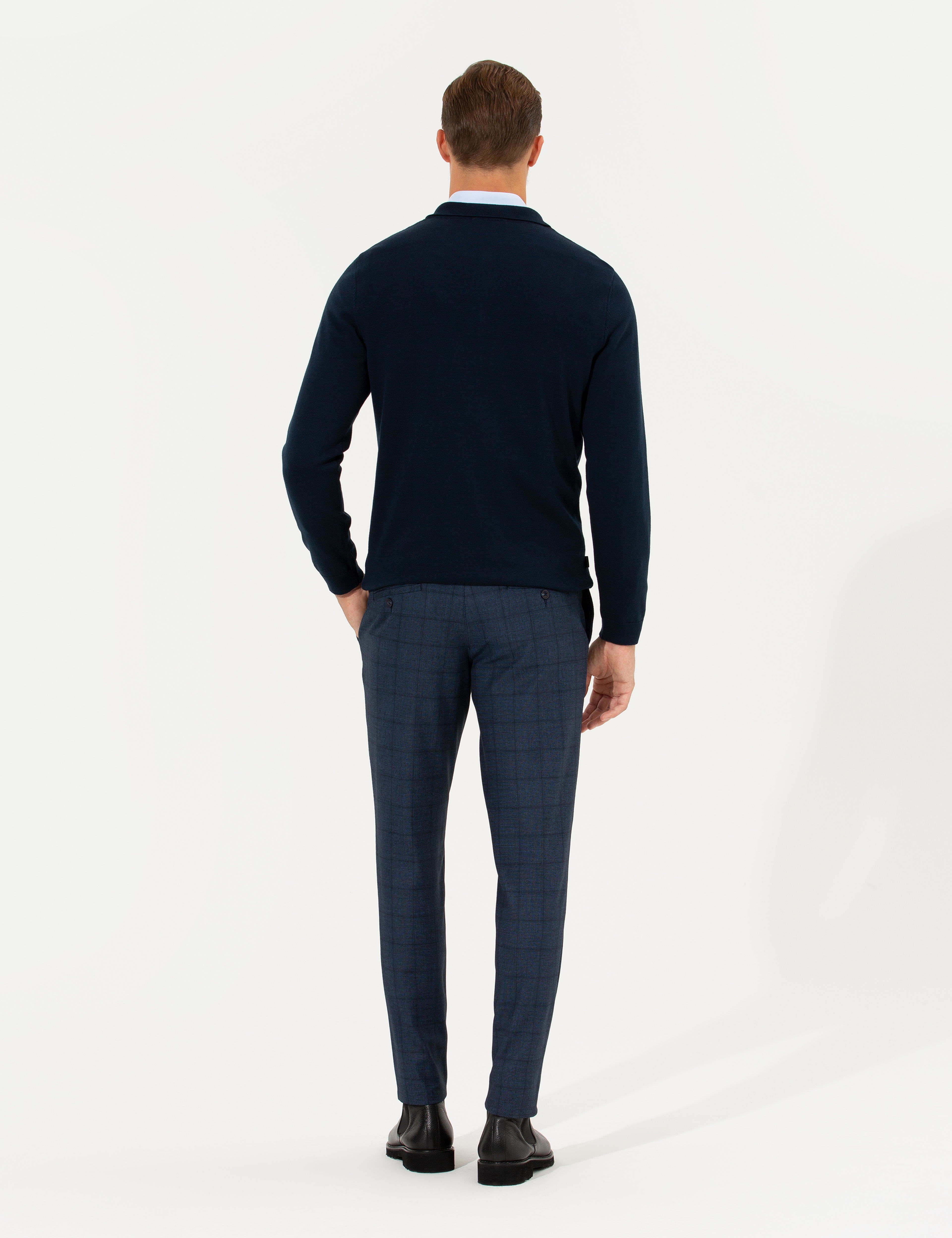 Açık Lacivert Slim Fit Kumaş Pantolon