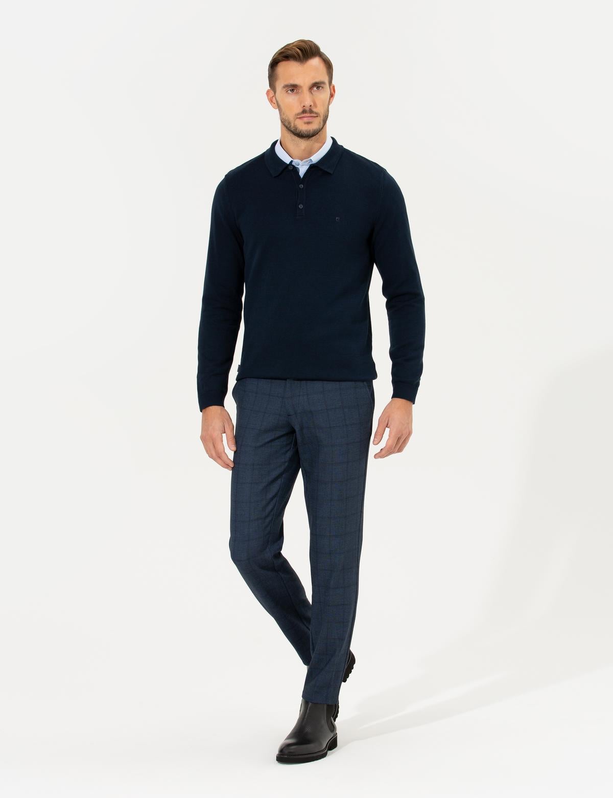 Açık Lacivert Slim Fit Kumaş Pantolon - 50260545054