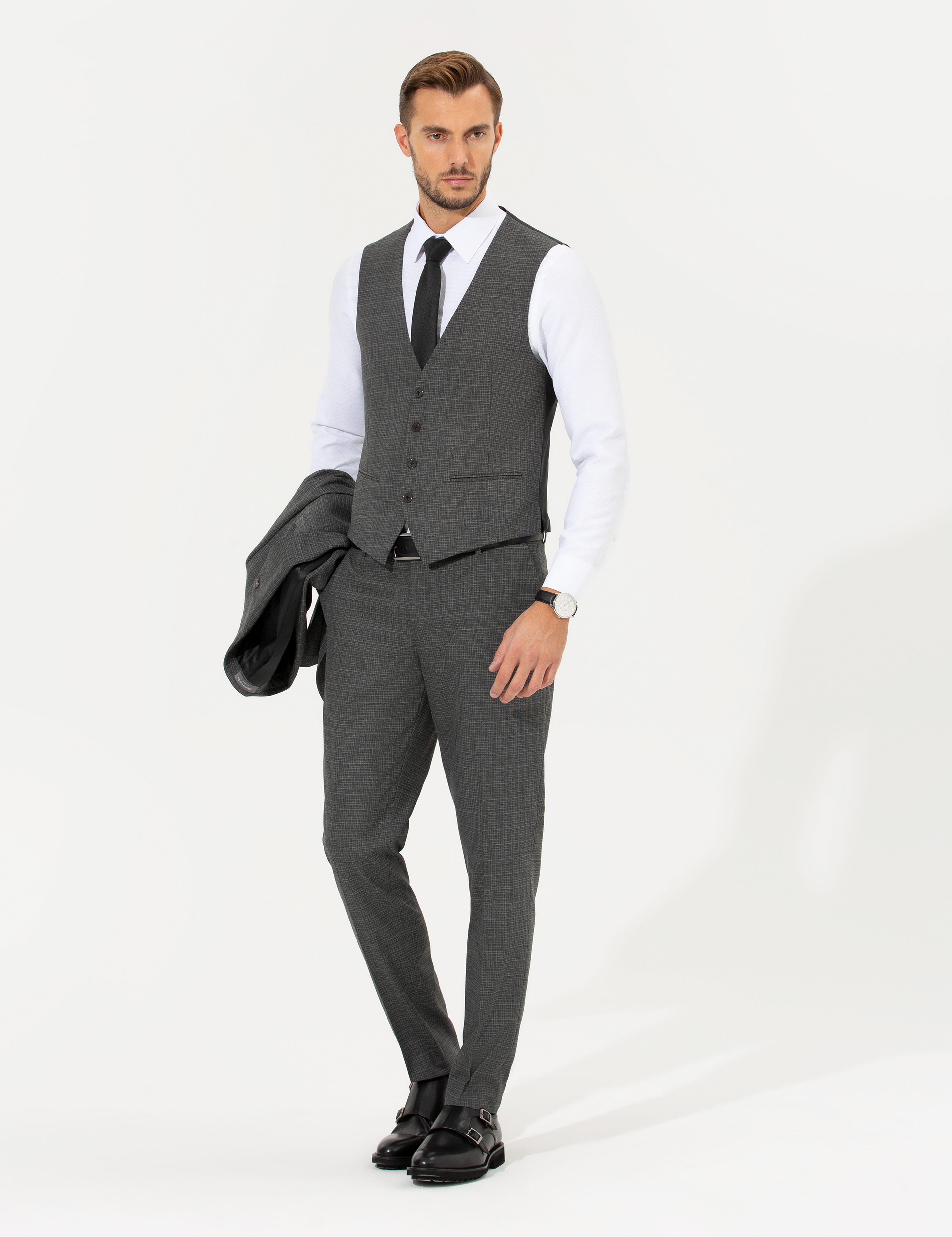 Antrasit Ex. Slim Fit Takım Elbise - Image 1