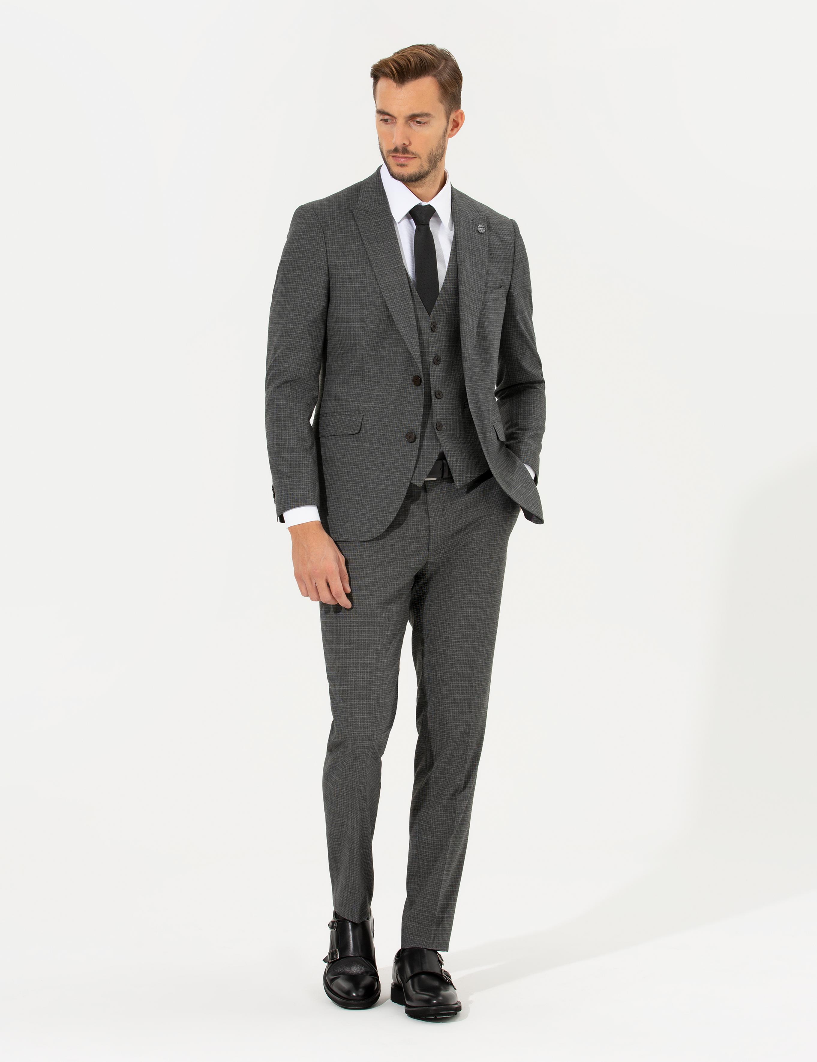 Antrasit Ex. Slim Fit Takım Elbise