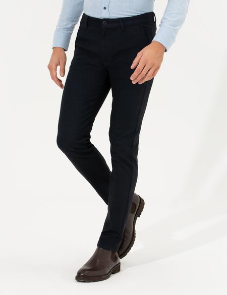 Lacivert Slim Fit Kanvas Pantolon - 50255155246