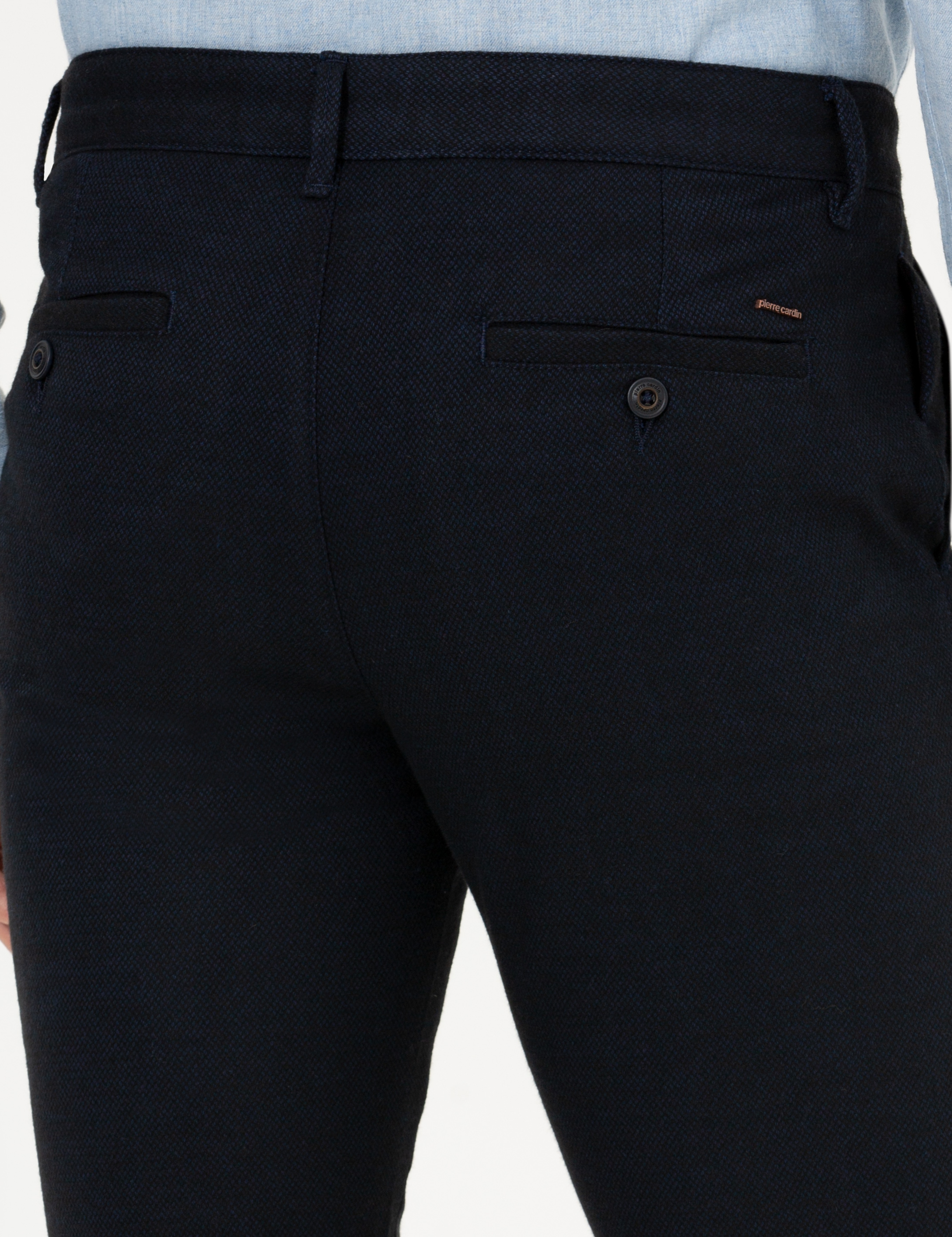 Lacivert Slim Fit Kanvas Pantolon - Image 7