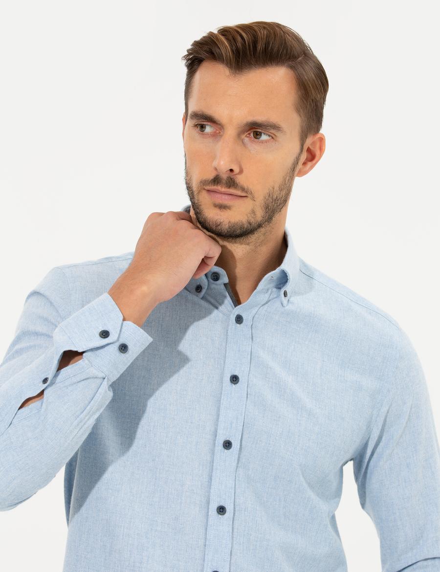 Mavi Regular Fit Uzun Kollu Gömlek