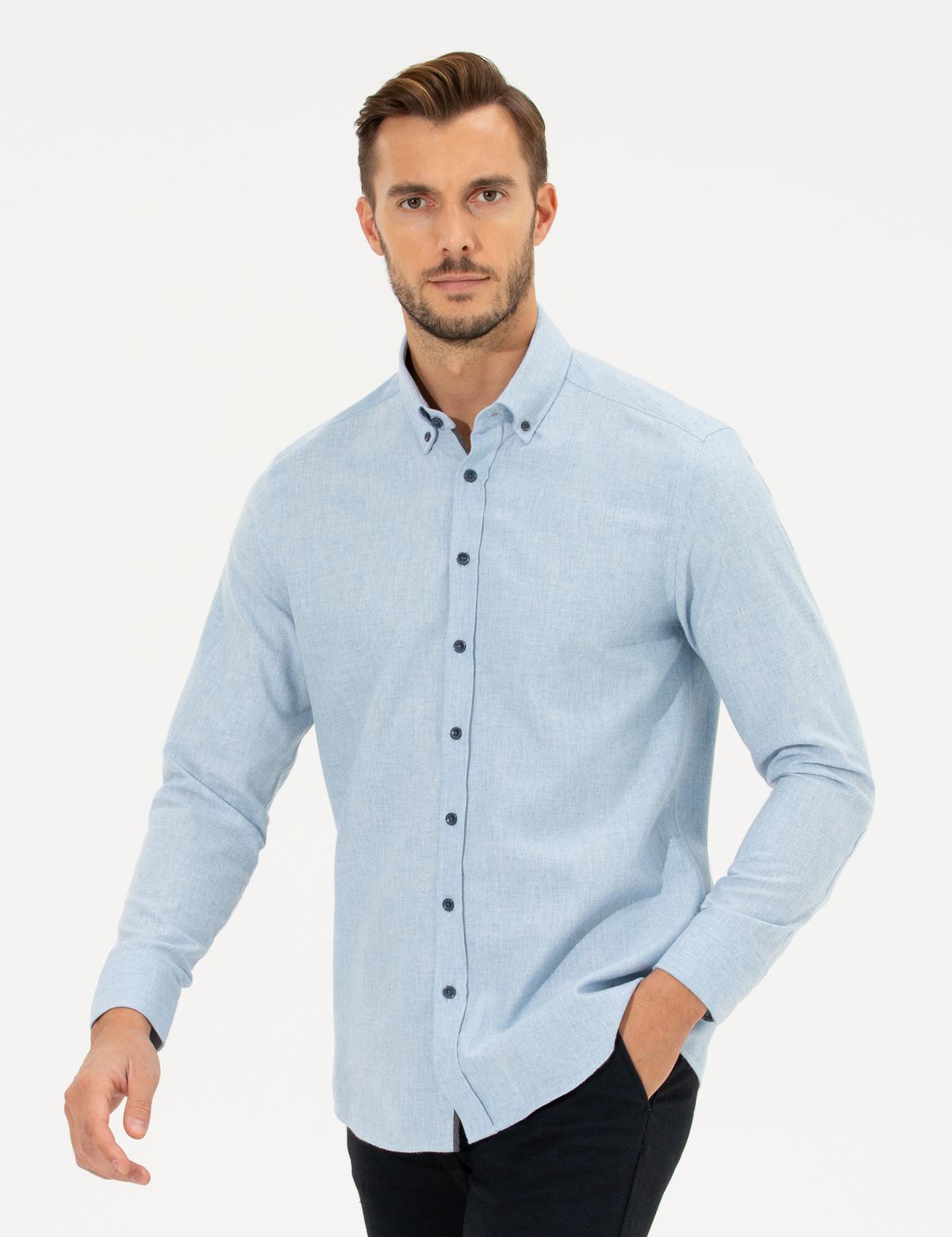 Mavi Regular Fit Uzun Kollu Gömlek