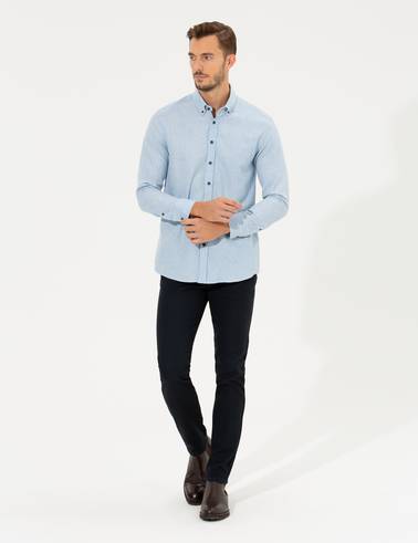 Mavi Regular Fit Uzun Kollu Gömlek