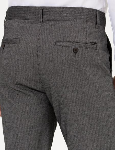 Antrasit Regular Fit Çizgili Kanvas Pantolon - 50259717160