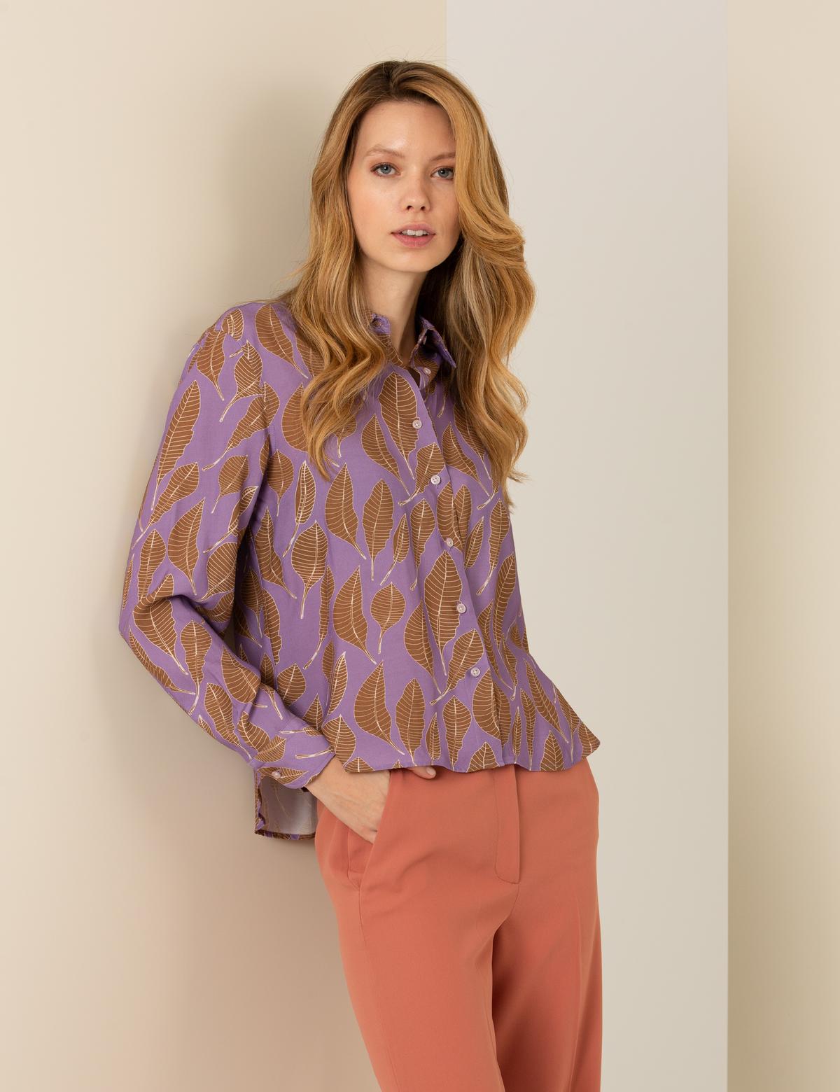 Orkide Regular Fit Desenli Uzun Kollu Gömlek - 50254179033