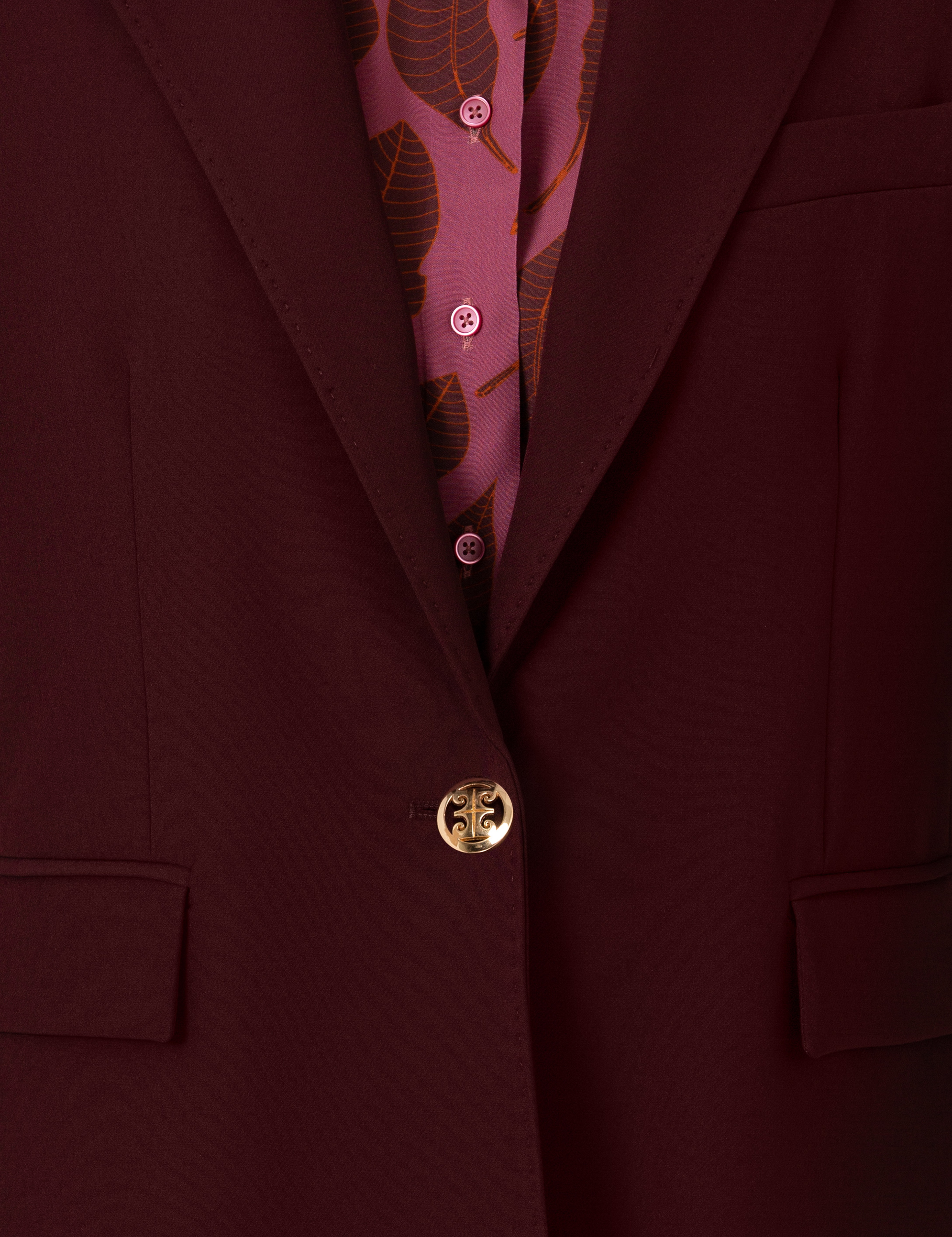 Bordo Blazer Ceket - Image 6