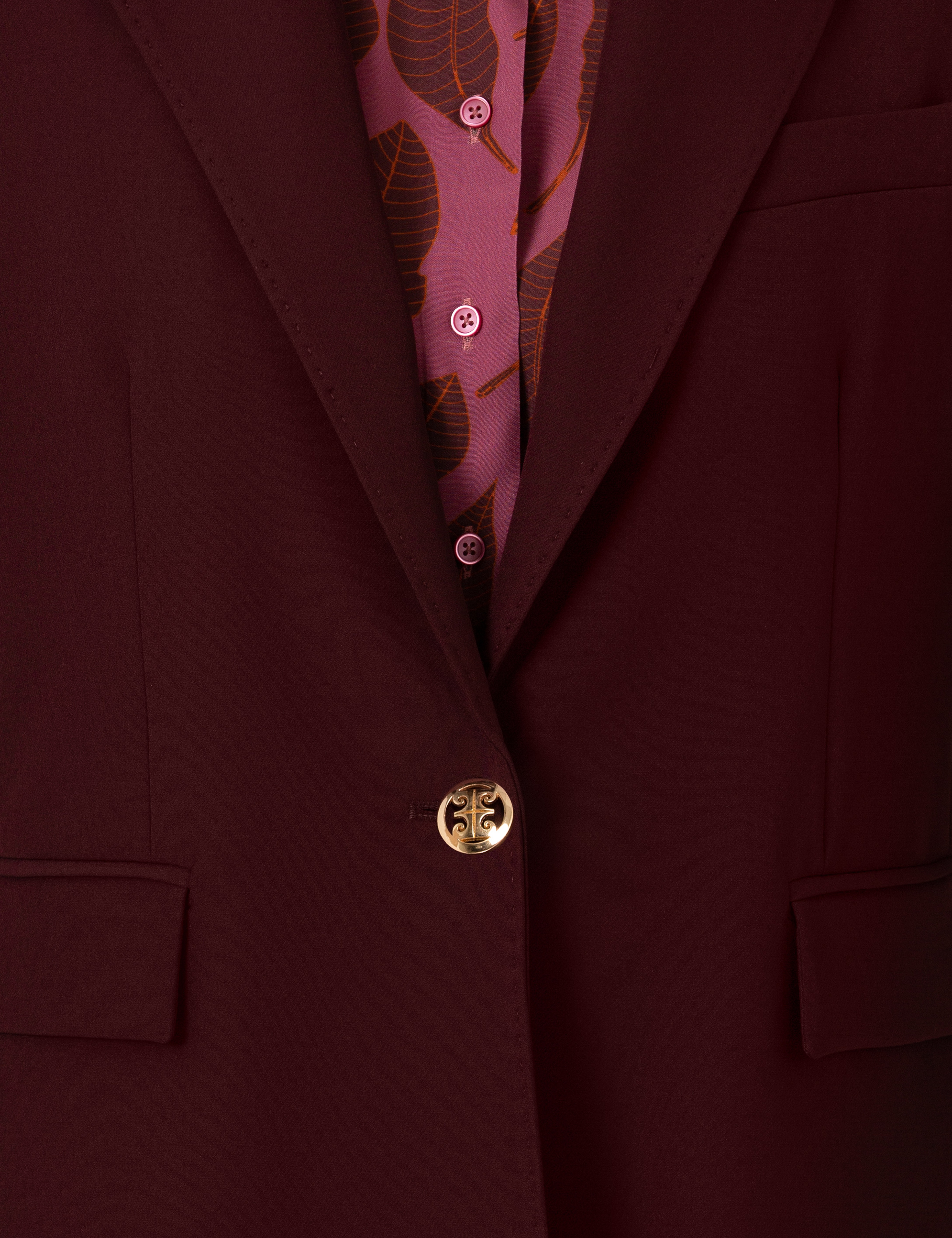 Bordo Blazer Ceket