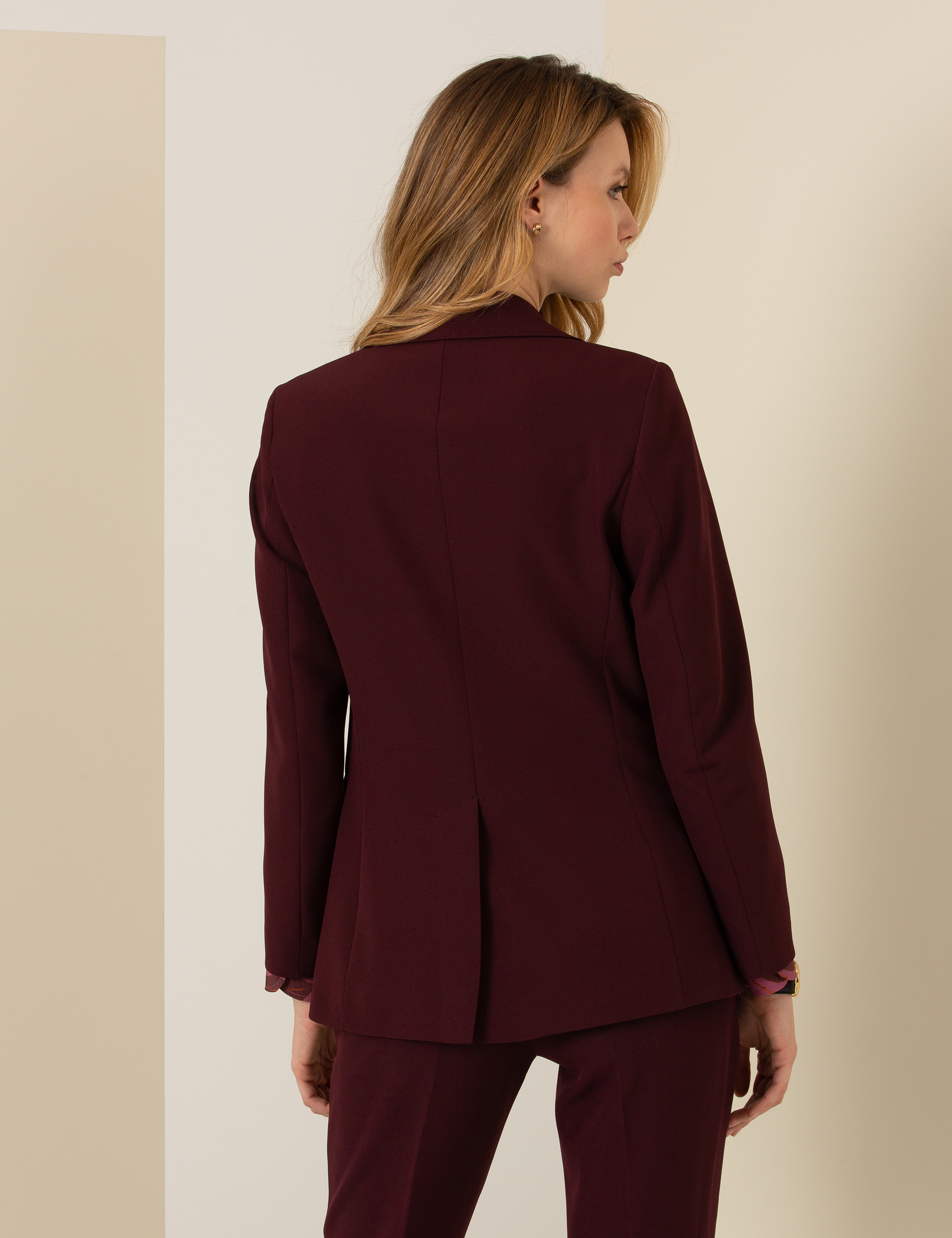 Bordo Blazer Ceket