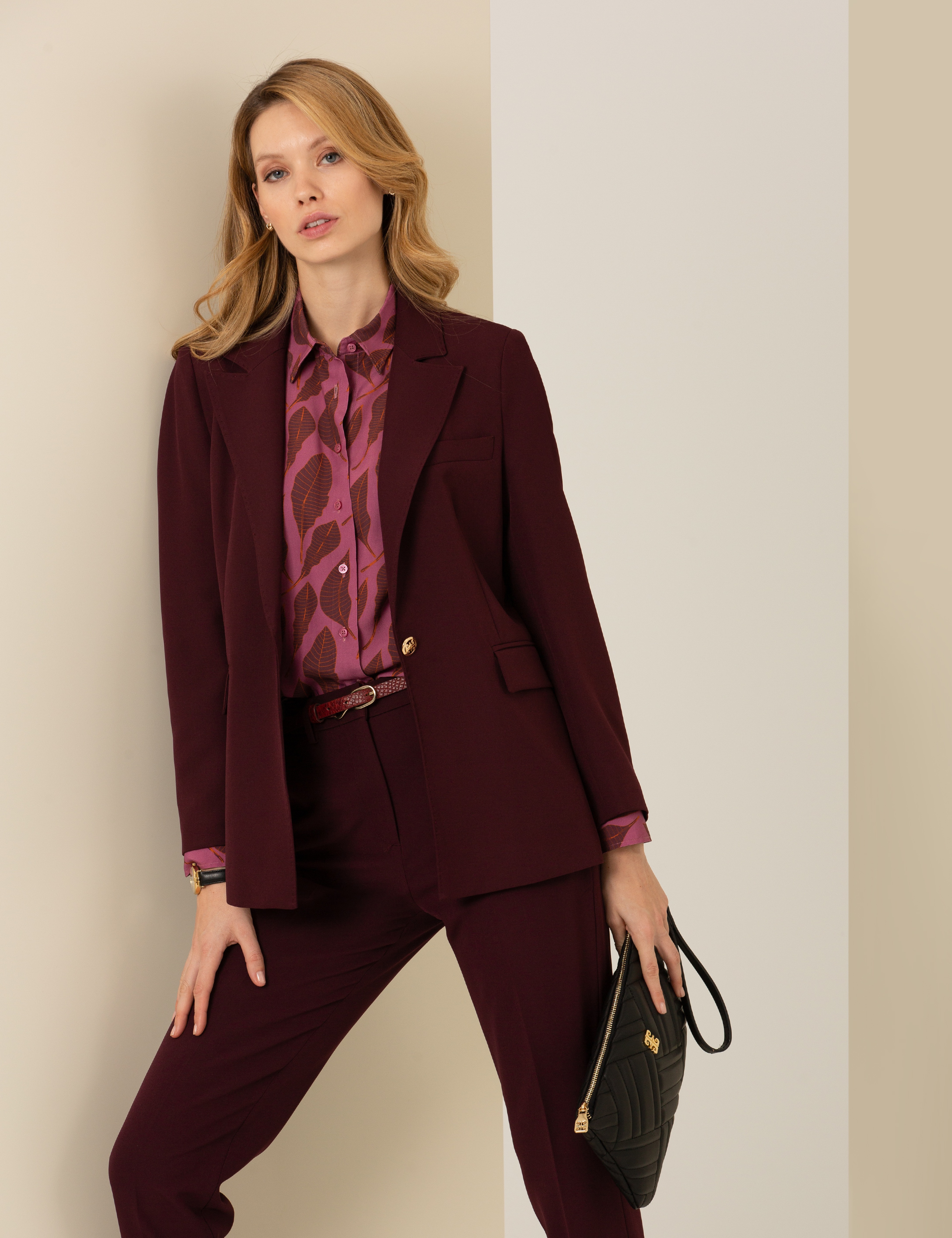 Bordo Blazer Ceket - Image 4