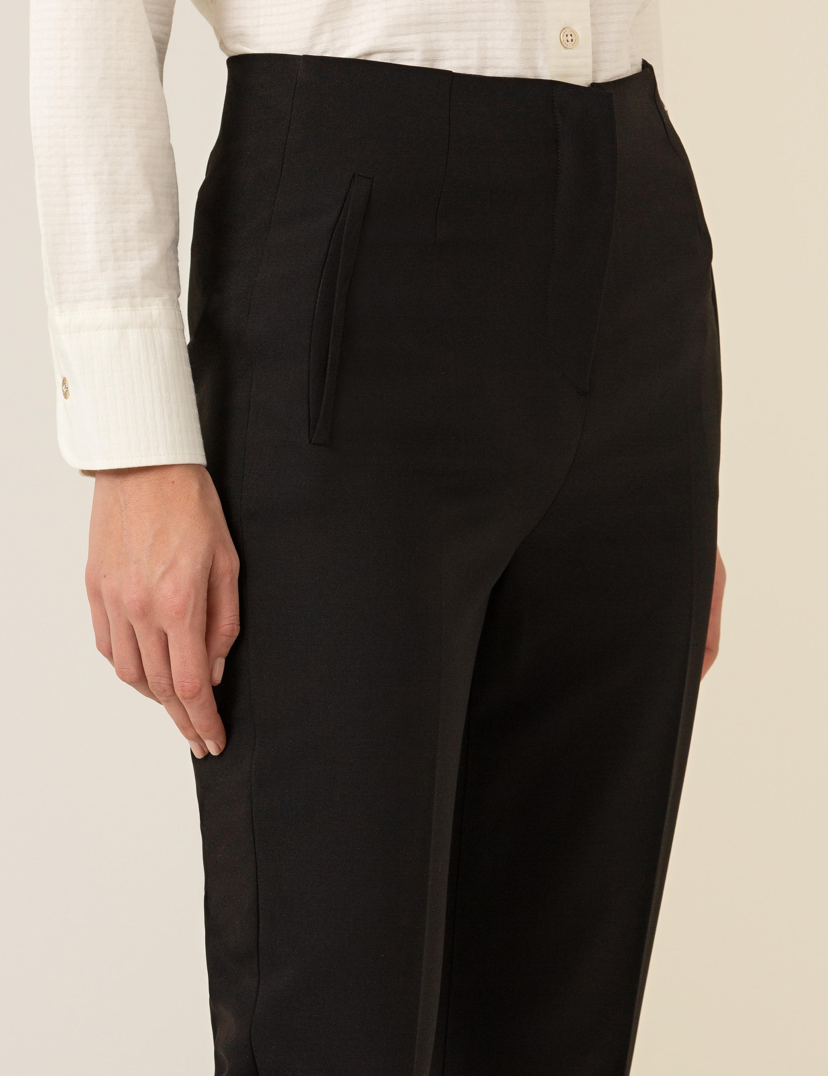 Siyah Carrot Fit Kumaş Pantolon