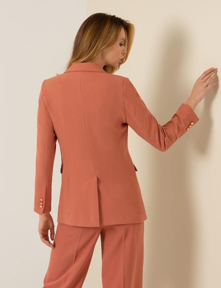 Turuncu Kruvaze Ceket - 50260291003